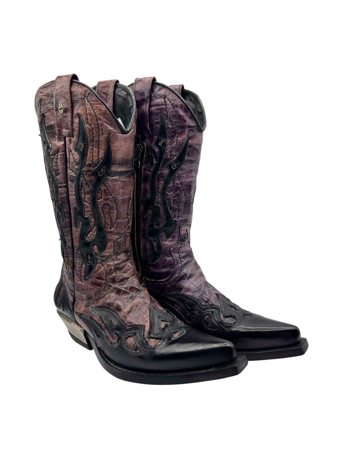 New Rock Vintage New Rock purple flame cowboy boots Size 37 Size US 7 / IT 37 - 1 Thumbnail