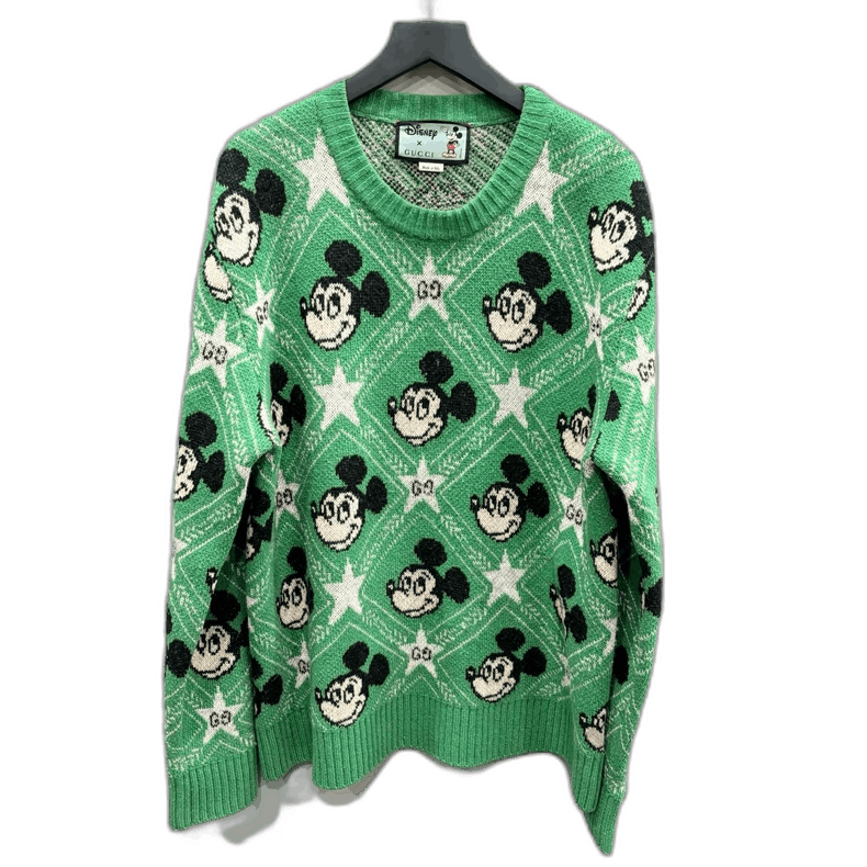 Gucci Mickey Mouse Green Logo Sweater