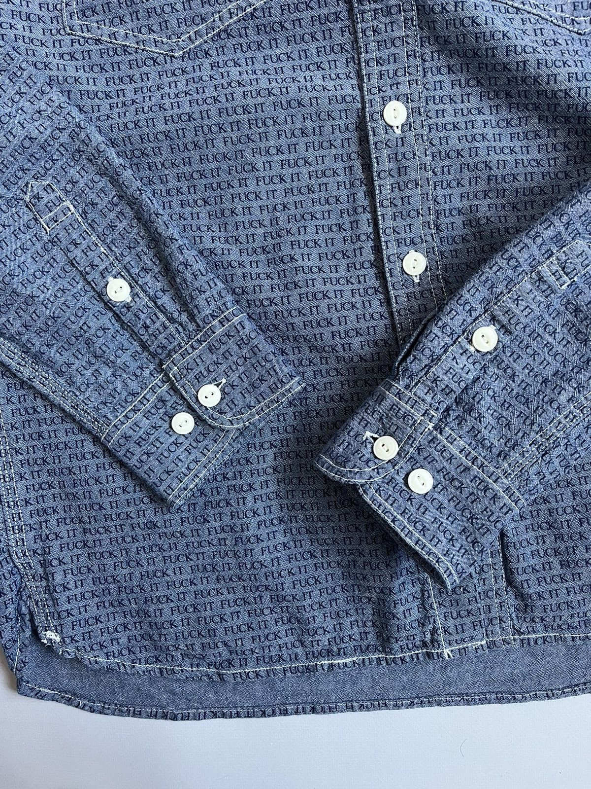 Huf × Thrasher HUF Unisex Blue Chambray Workwear Cat Eye Button Up Shirt Size US M / EU 48-50 / 2 - 13 Thumbnail