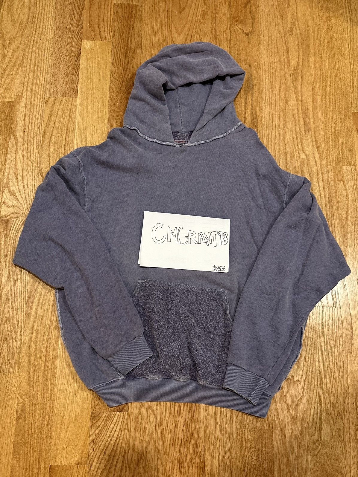 image of Dr Collectors Dr.collectors Purple Indigo Sweatshirt Natural Died Hoodie in Blue Purple (Size XL)
