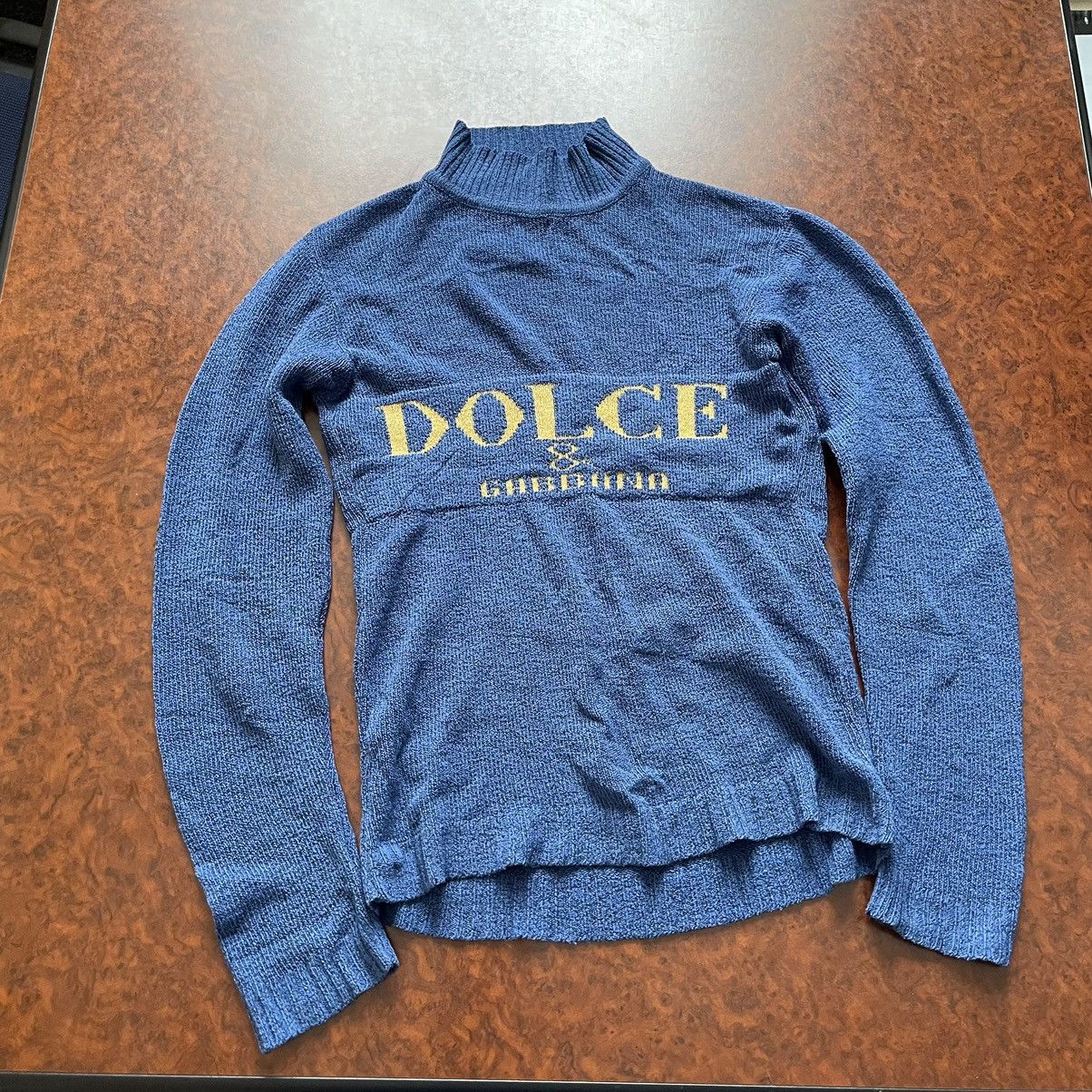 Retro 90s dolce Gabbana big logo sweater cardigan old money