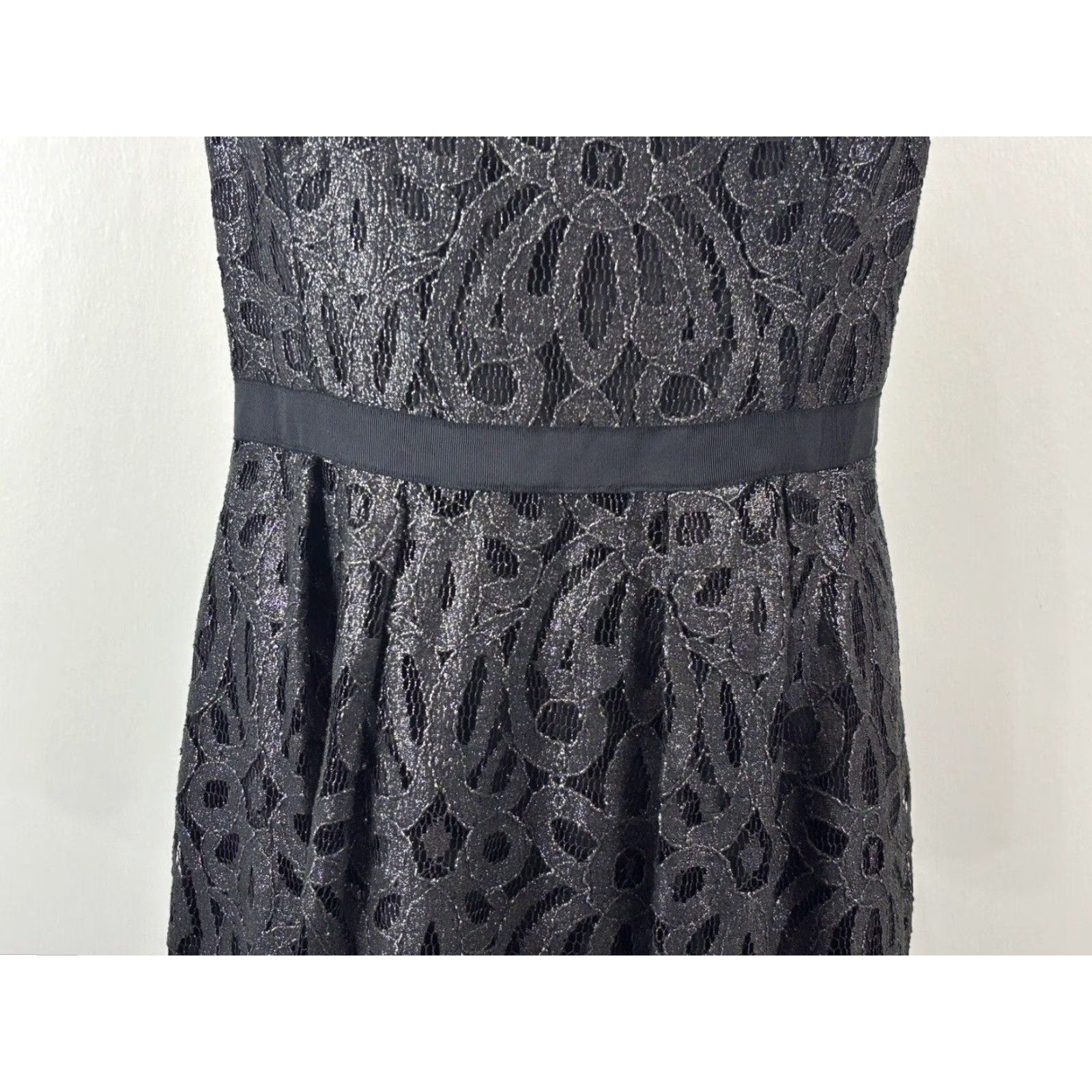 Ralph Lauren Lauren Ralph Lauren Lace Overlay Cocktail Party Dress, Black, Size 10, Sleeveless, Womens Size L / US 10 / IT 46 - 6 Thumbnail