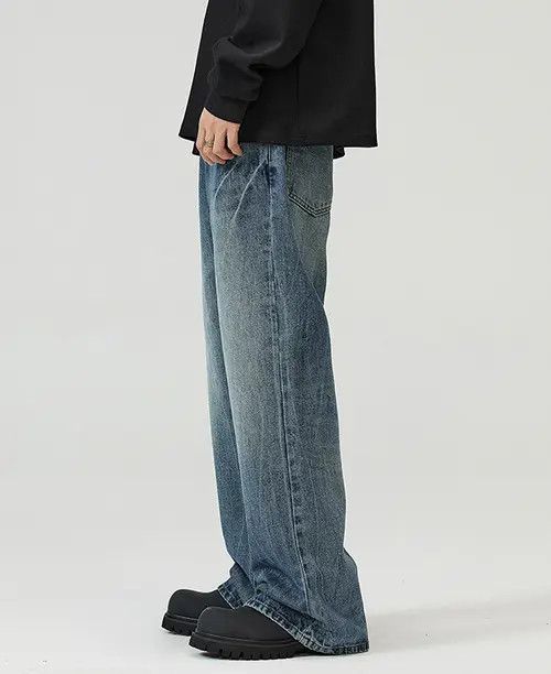 Japanese Brand × Jean Men's Lightning Washed Baggy Bootcut Jeans Size US 32 / EU 48 - 2 Thumbnail