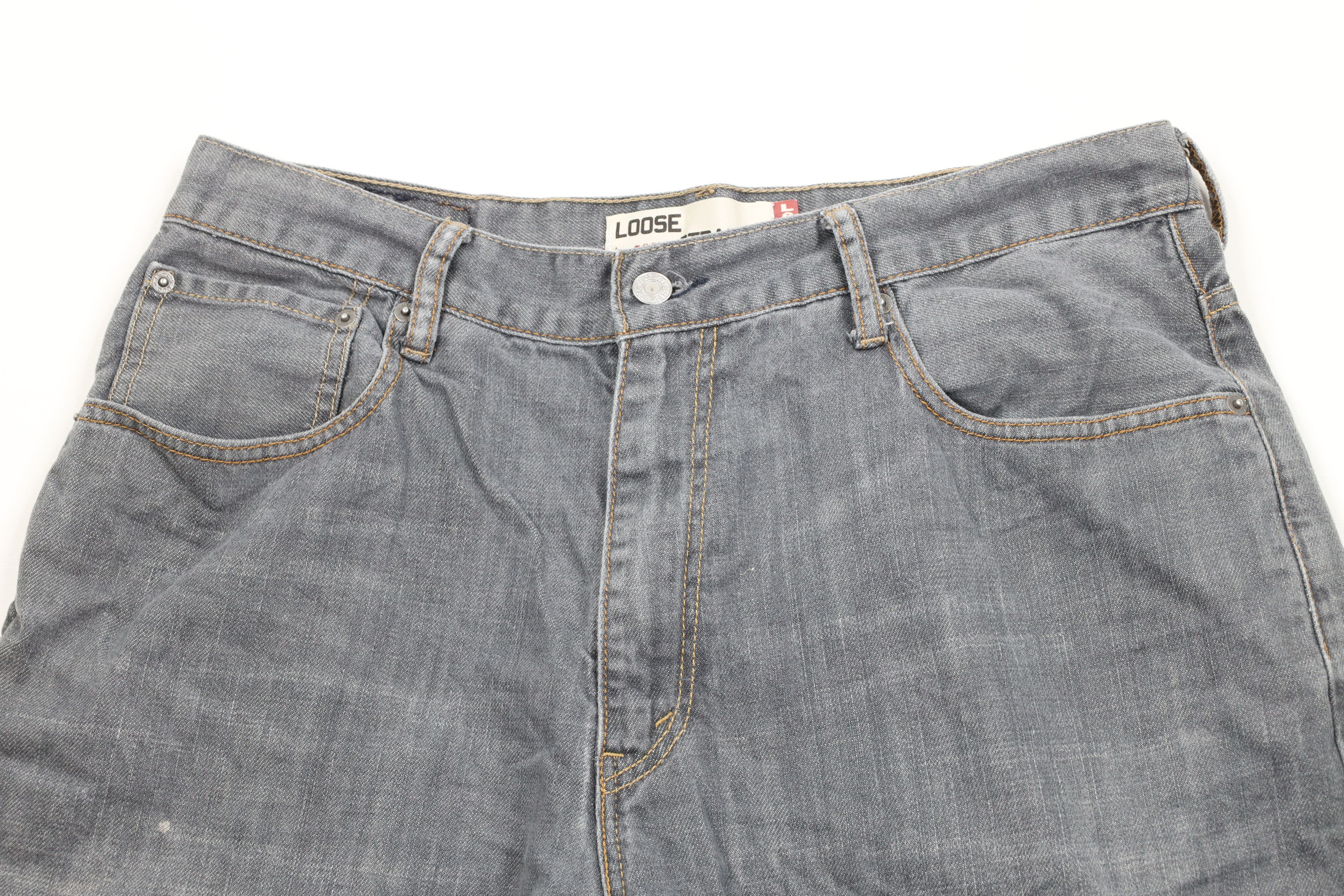 Levi's × Vintage Vintage Y2K Levis 569 Fit Denim Jean Shorts Jorts Gray Size US 34 / EU 50 - 2 Thumbnail