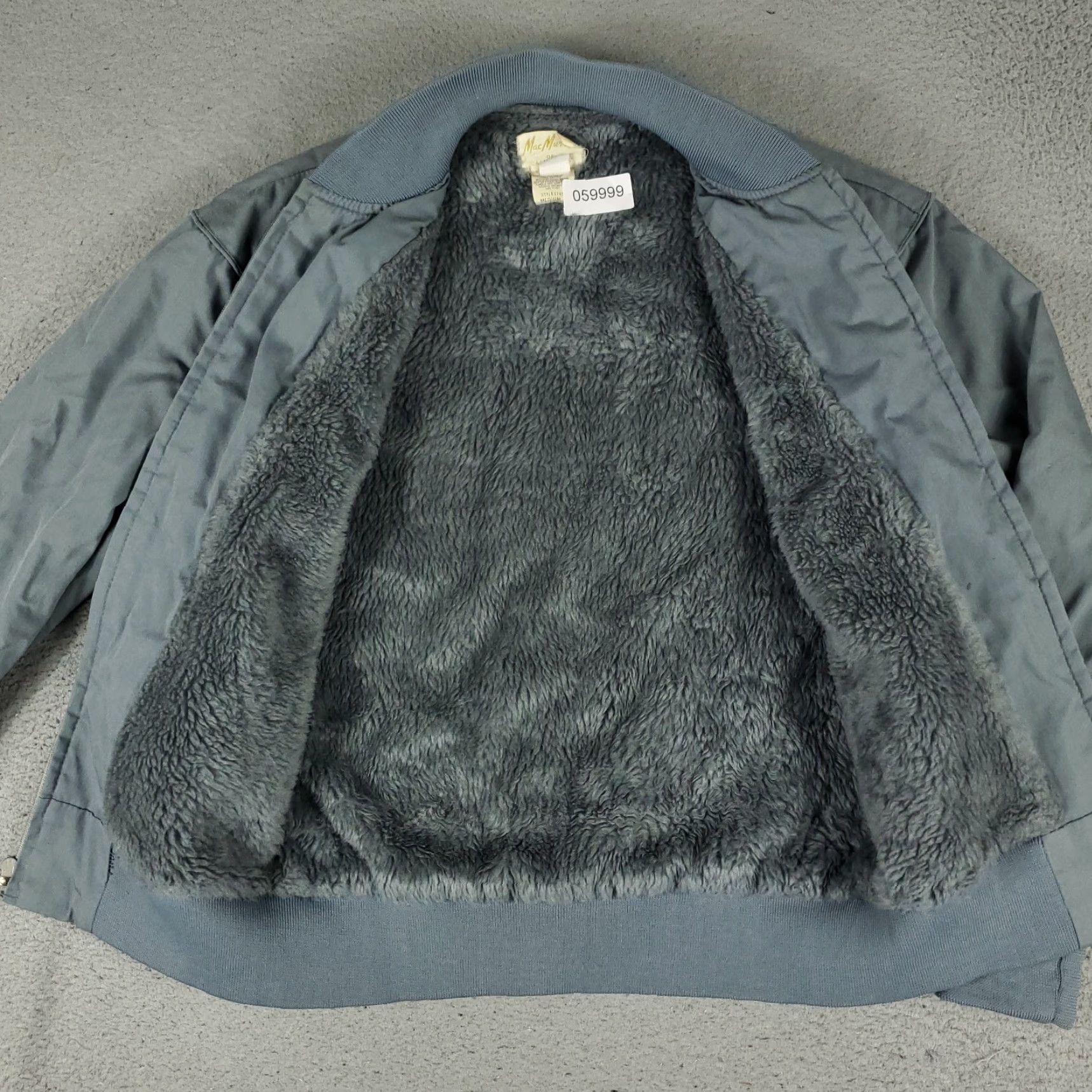 Vintage Mac Murray Jacket Mens Medium Gray Vintage Sherpa Fleece Lined Full Zip Up * Size US M / EU 48-50 / 2 - 7 Thumbnail