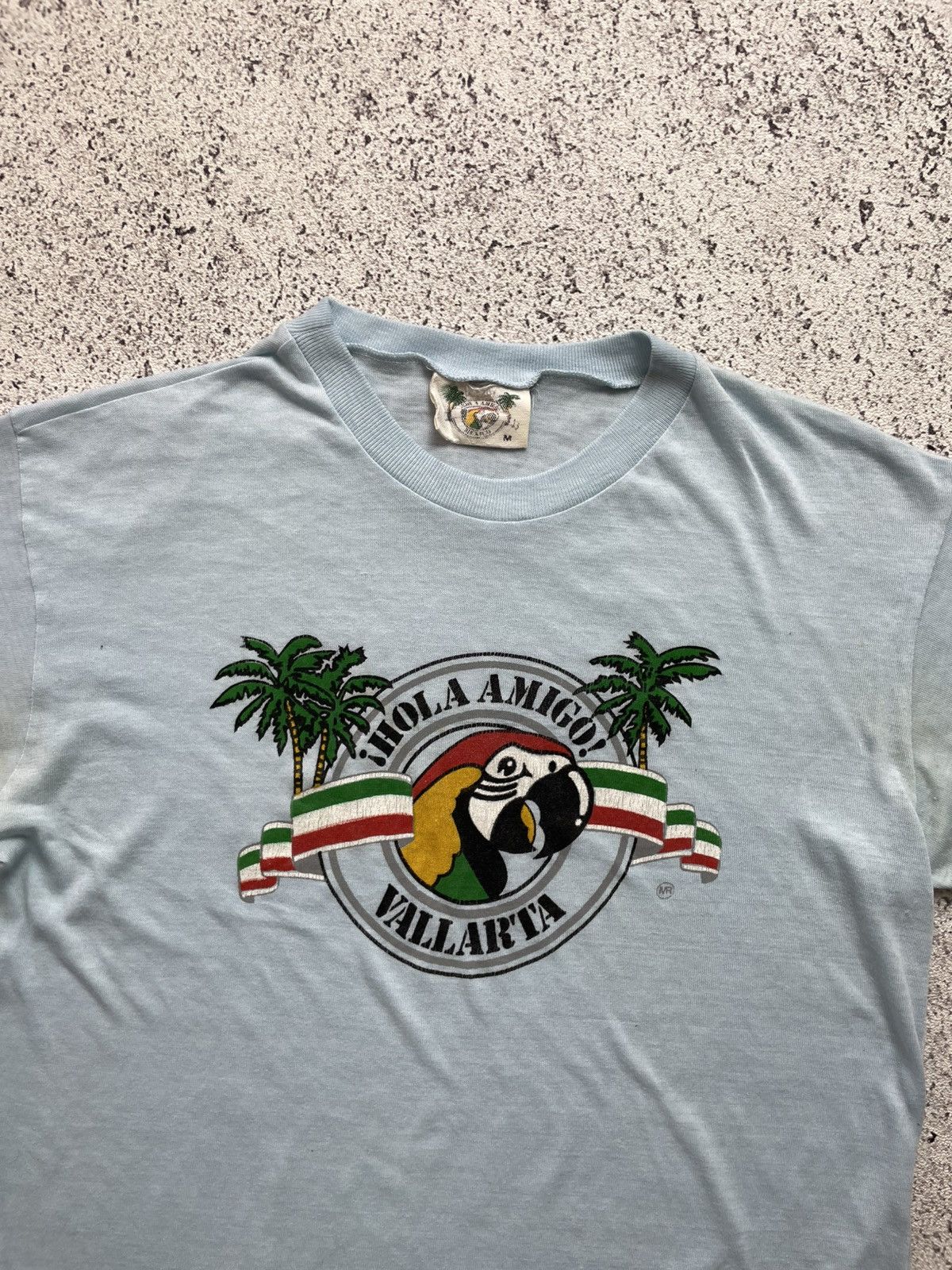 Vintage Vintage 70s Sun Fade Mexican Beach Fitted Tee Shirt Size US M / EU 48-50 / 2 - 2 Thumbnail