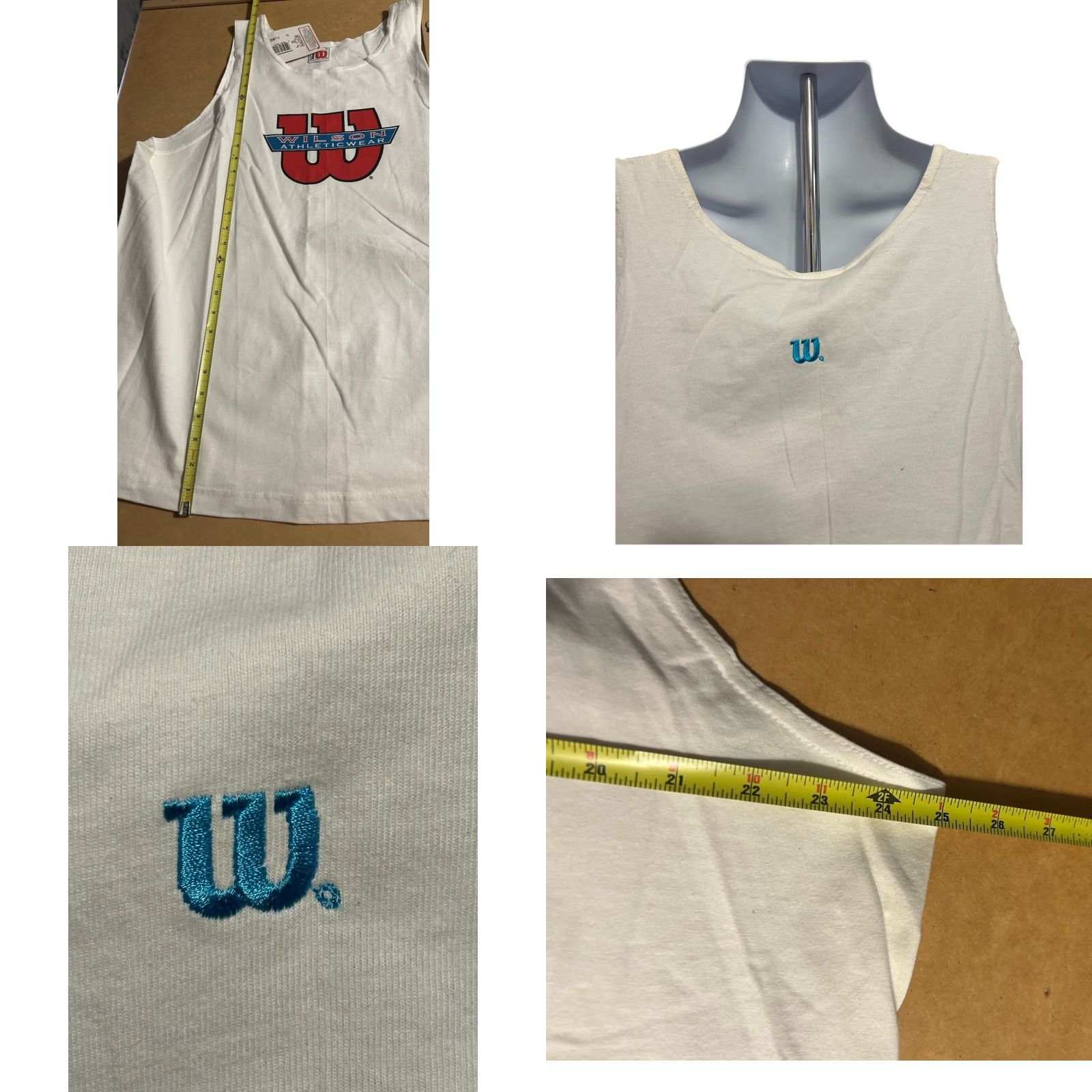 Wilson VINTAGE Wilson Athletic wear Tank Top Men XL White Logo 80s Sports Gym T-Shirt Sleeveless Regular Fit Crew Neck NWT Dead Stock 1983 Style#5008 US Made Size US XL / EU 56 / 4 - 8 Thumbnail