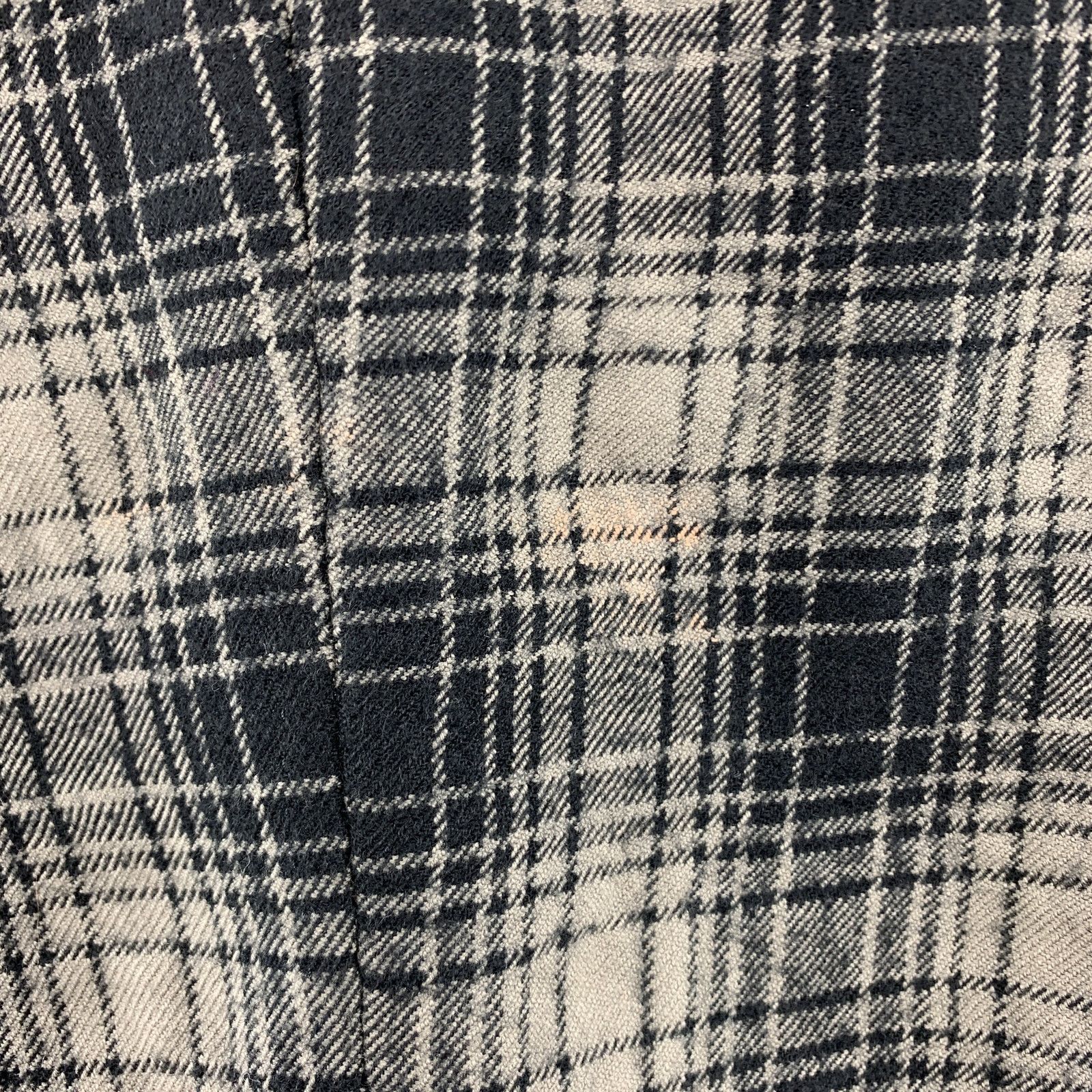 Paul Smith Sz 40 Plaid Black/Grey Wool/Cotton Sport Coat Size 40R - 6 Thumbnail