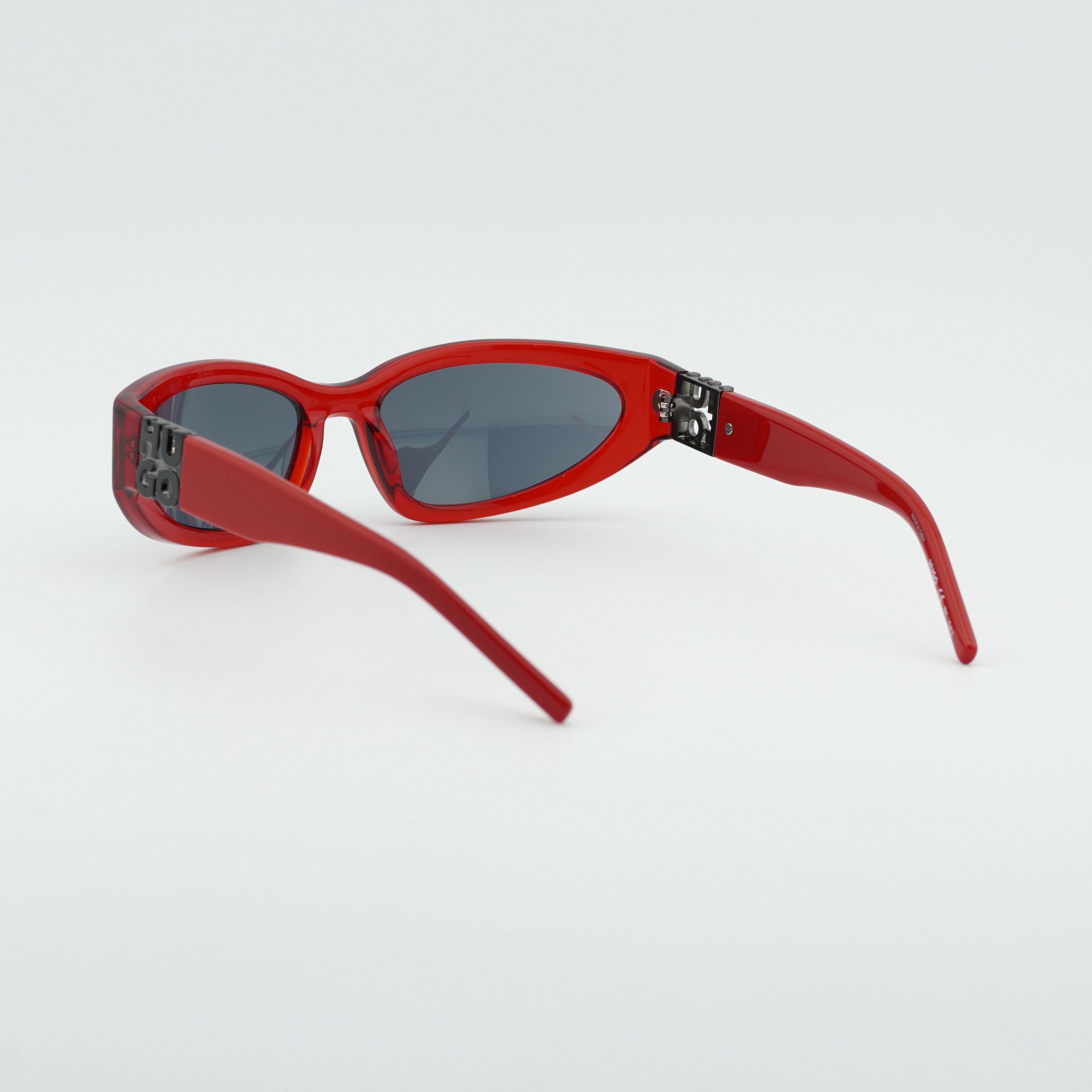 Hugo HUGO HG 1255/S 0C9A IR Sunglasses Red Oval Frame Size ONE SIZE - 4 Thumbnail
