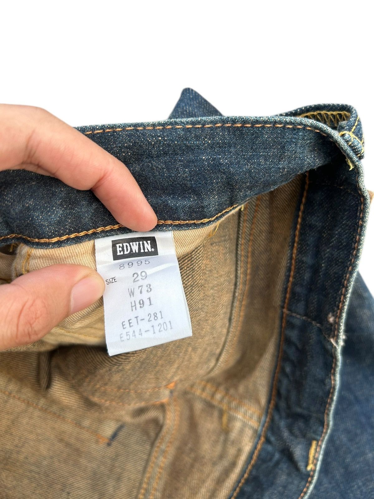Kapital Vintage Edwin Selvedge Baggy Distressed Short Denim Jeans Size US 29 - 8 Thumbnail