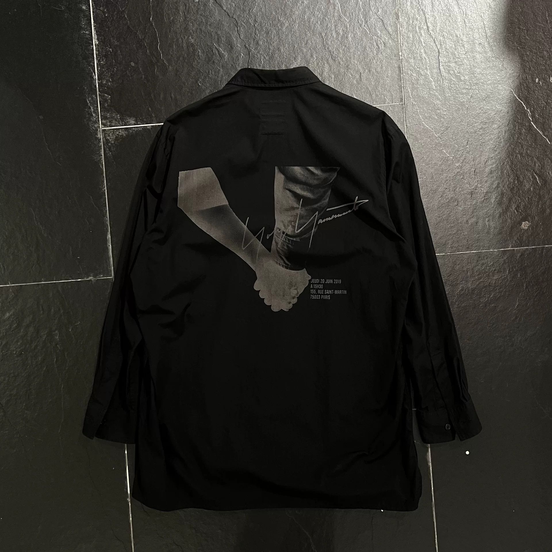 Yohji Yamamoto Yohji Yamamoto Black Scandal 20SS Graphic Shirt Size US M / EU 48-50 / 2 - 1 Thumbnail