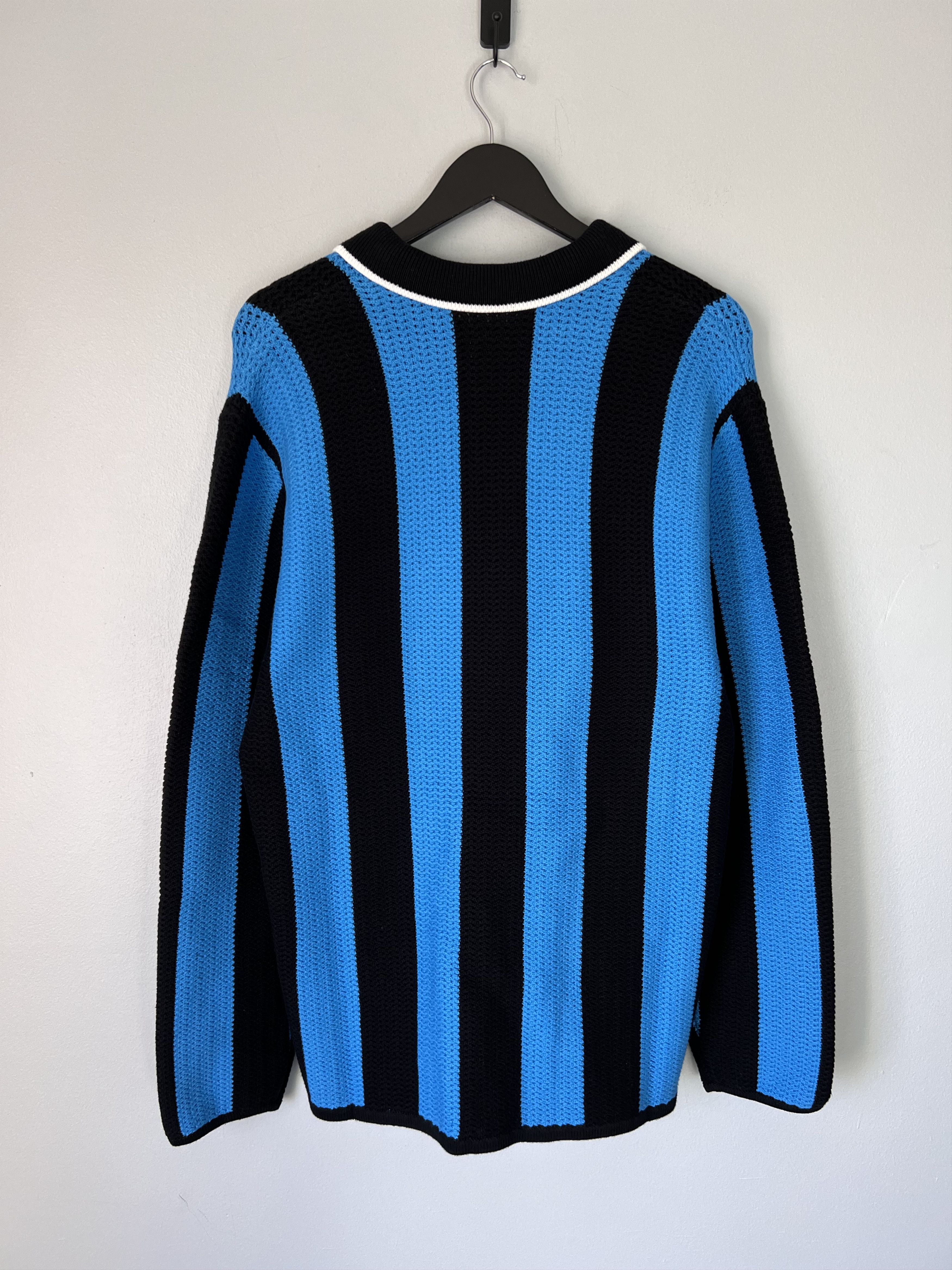 Aime Leon Dore Aime Leon Dore Long Sleeve Knit Soccer Jersey in Black Blue Size US M / EU 48-50 / 2 - 4 Thumbnail