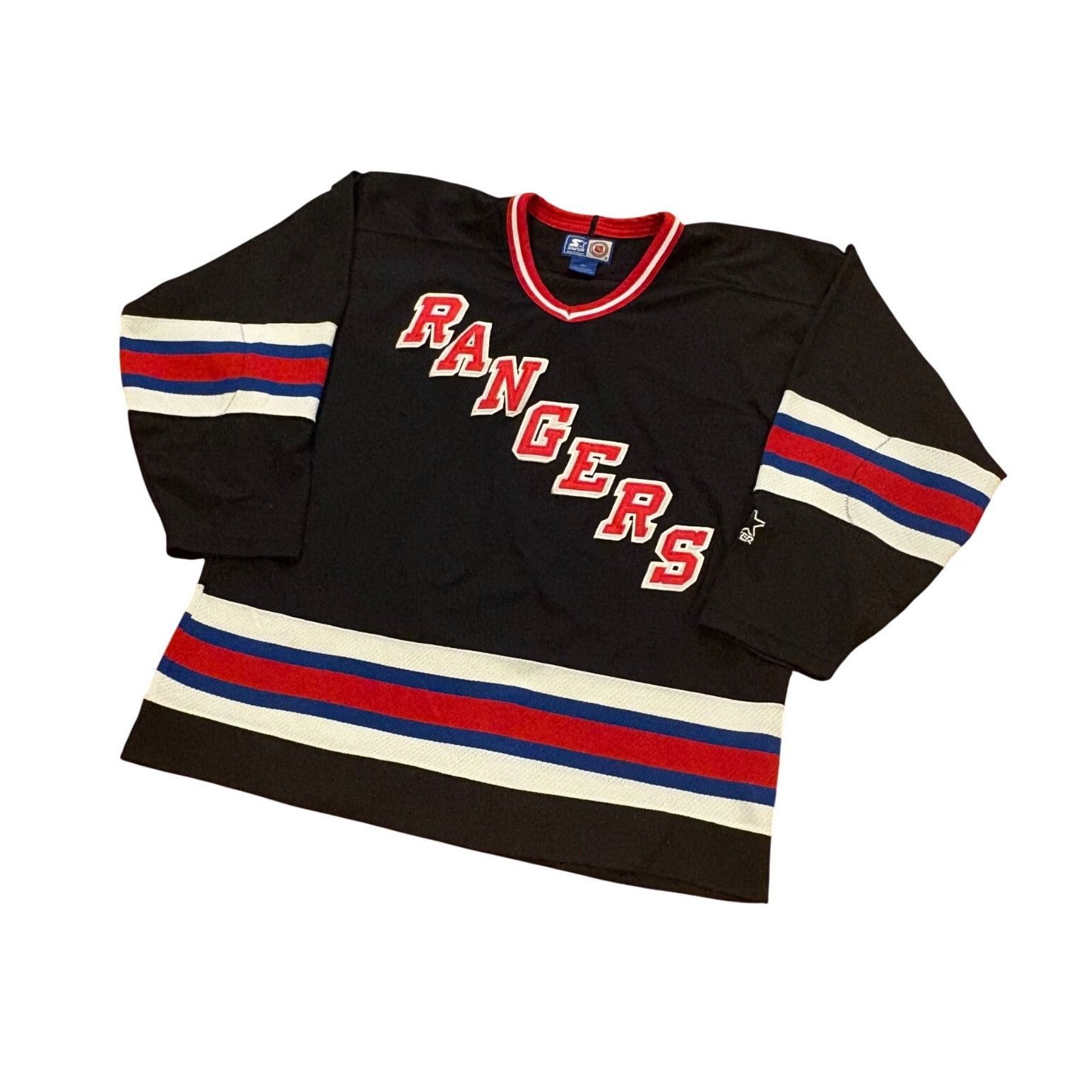 Starter Rare Vintage 90s Starter New York Rangers Black NHL Hockey J Size US XL / EU 56 / 4 - 4 Thumbnail
