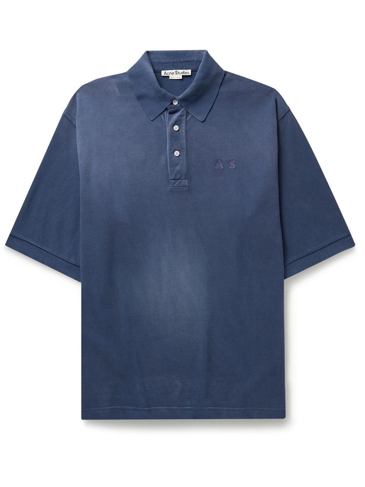 Acne Studios o1y1024 Polo Shirt in Blue Size US XL / EU 56 / 4 - 1 Thumbnail