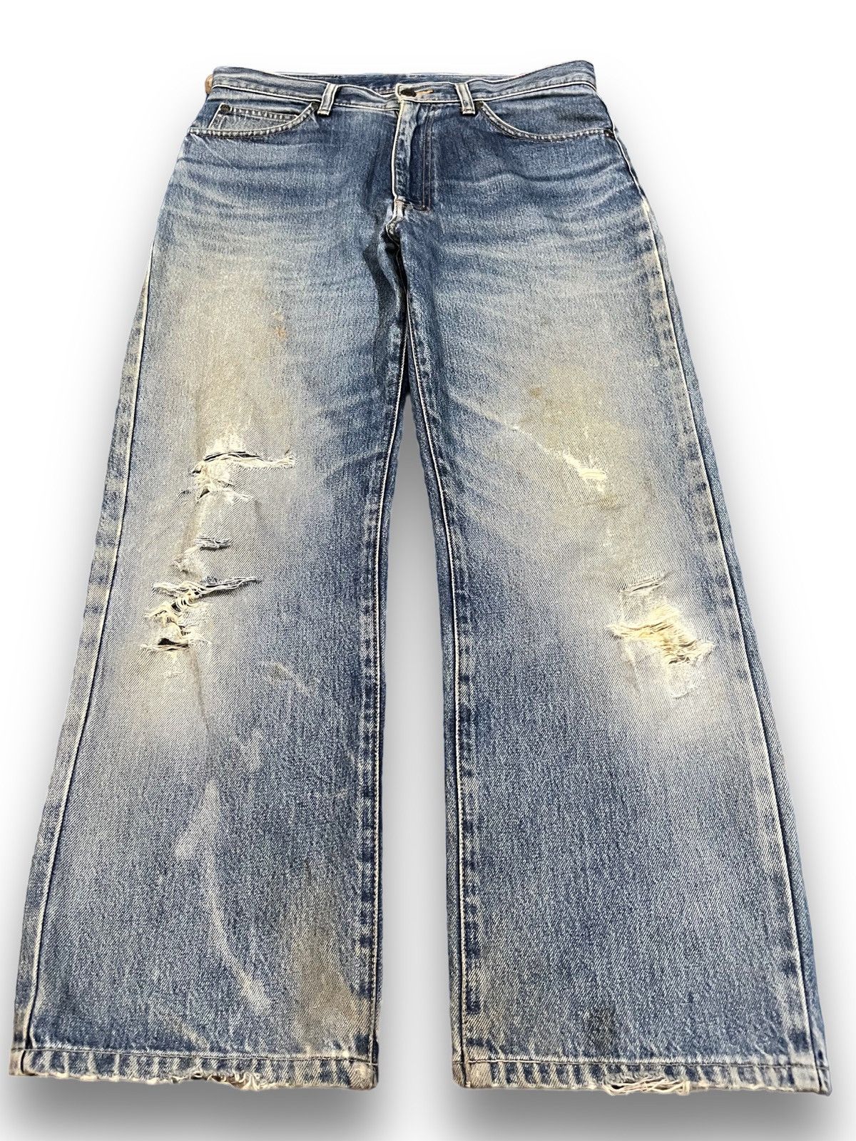 Le Grande Bleu (L.G.B.) Vintage Maverick Baggy Distressed Denim Size US 33 - 1 Thumbnail