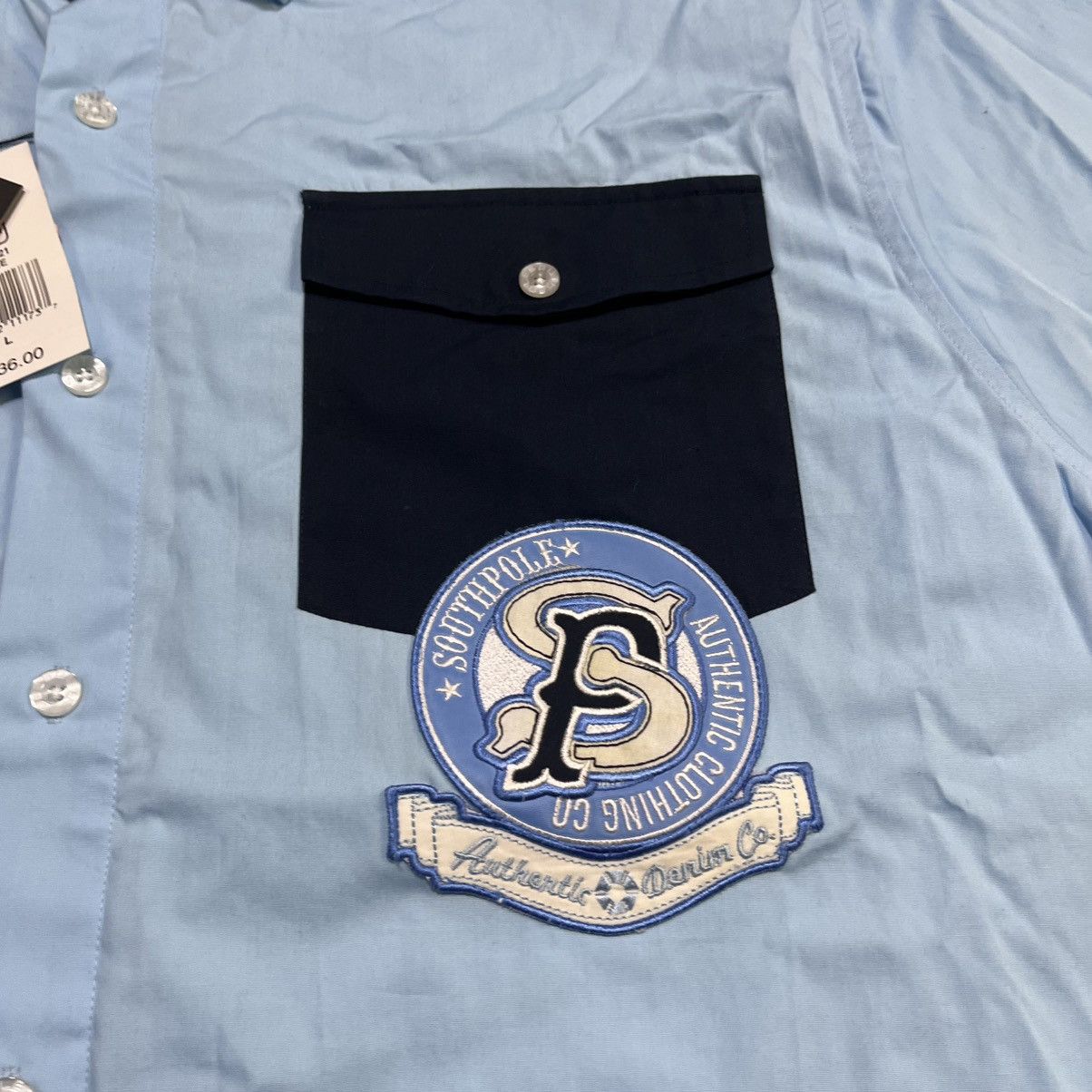 Southpole VINTAGE Y2K SOUTHPOLE HIP-HOP SKATER MECHANIC BUTTON DOWN Size US L / EU 52-54 / 3 - 4 Thumbnail