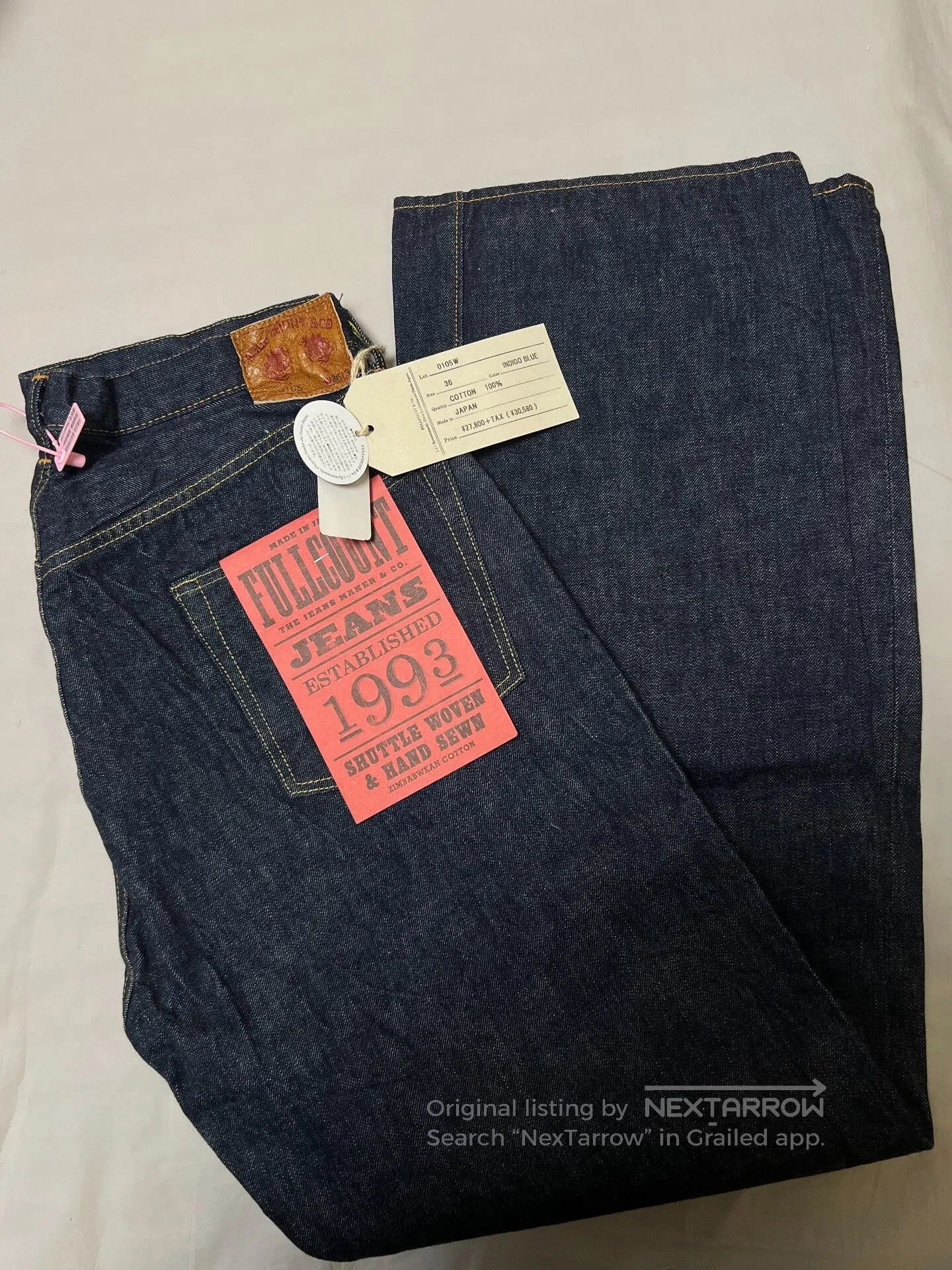 Full Count & Co. FULLCOUNT Wide Denim Trousers 13.7oz. Size US 36 / EU 52 - 1 Thumbnail