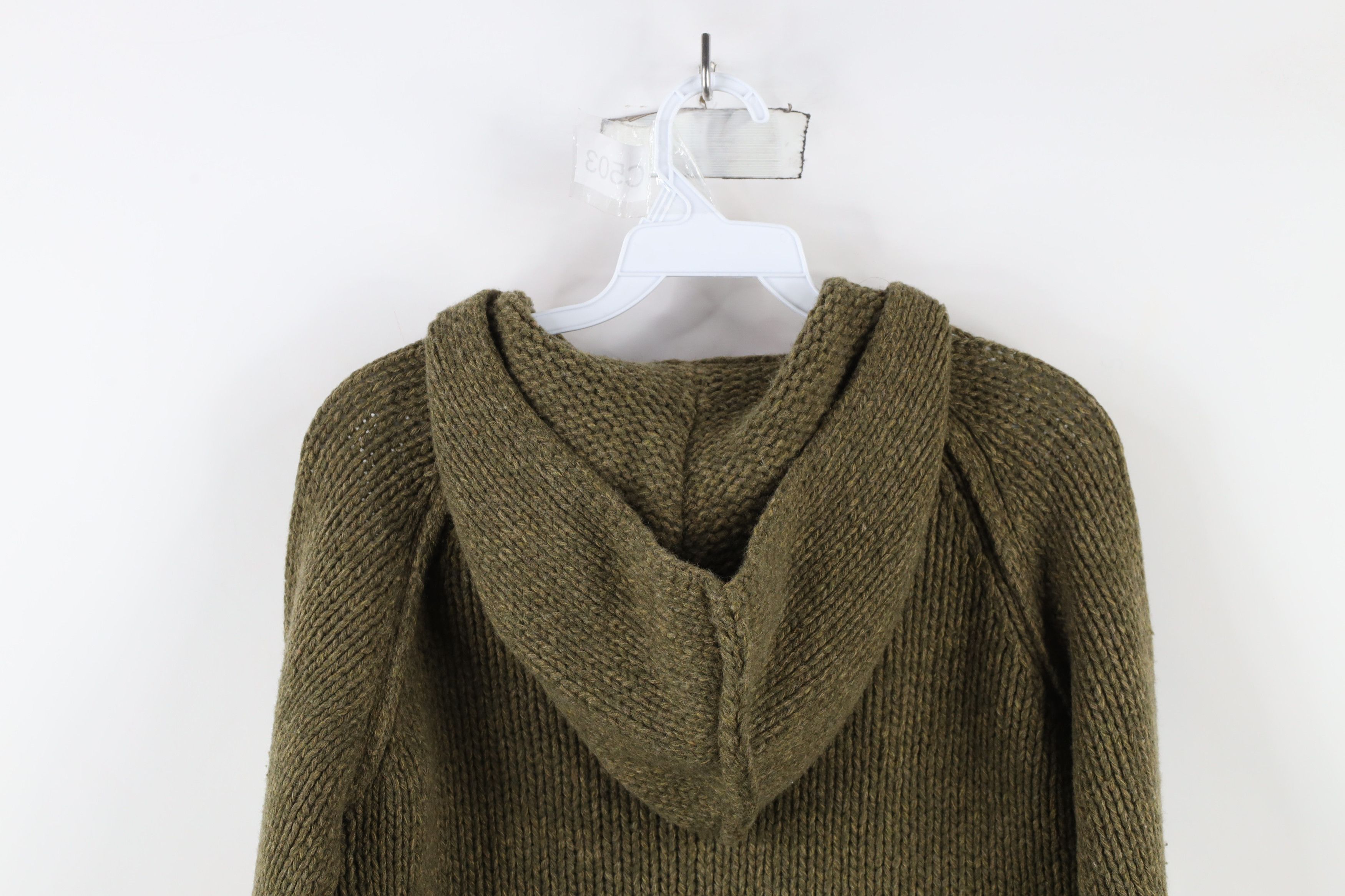 Abercrombie & Fitch × Vintage Vintage 90s Y2K Abercrombie & Fitch Merino Wool Hoodie Size M / US 6-8 / IT 42-44 - 9 Thumbnail