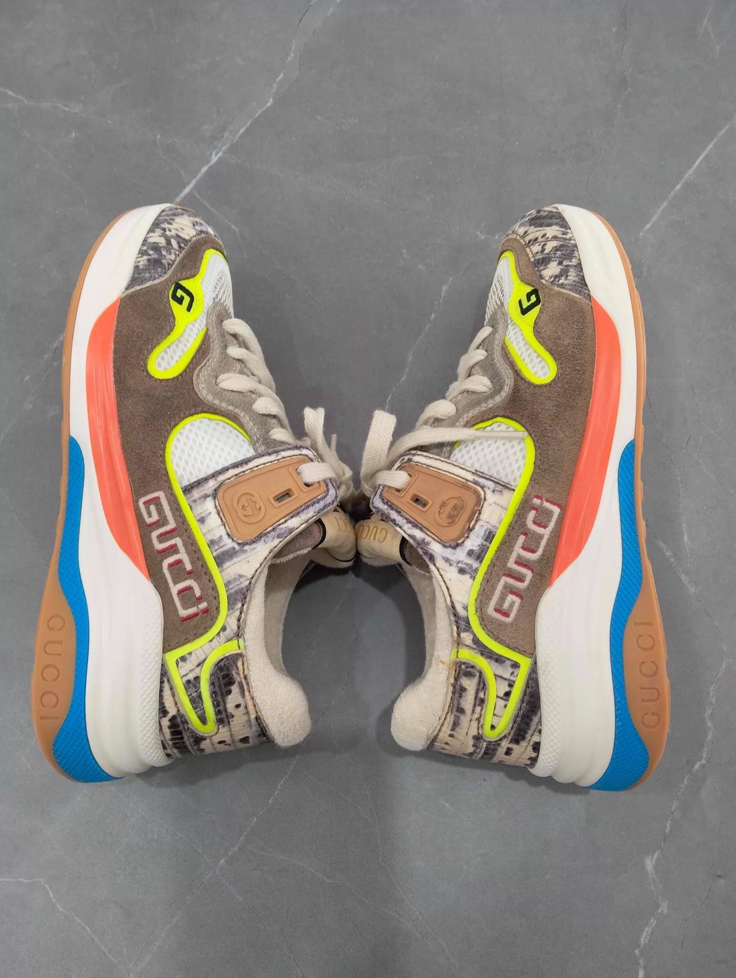 Gucci GUCCI lizard print panelled sneakers EU 35.5 Size US 5 / IT 35 - 3 Thumbnail