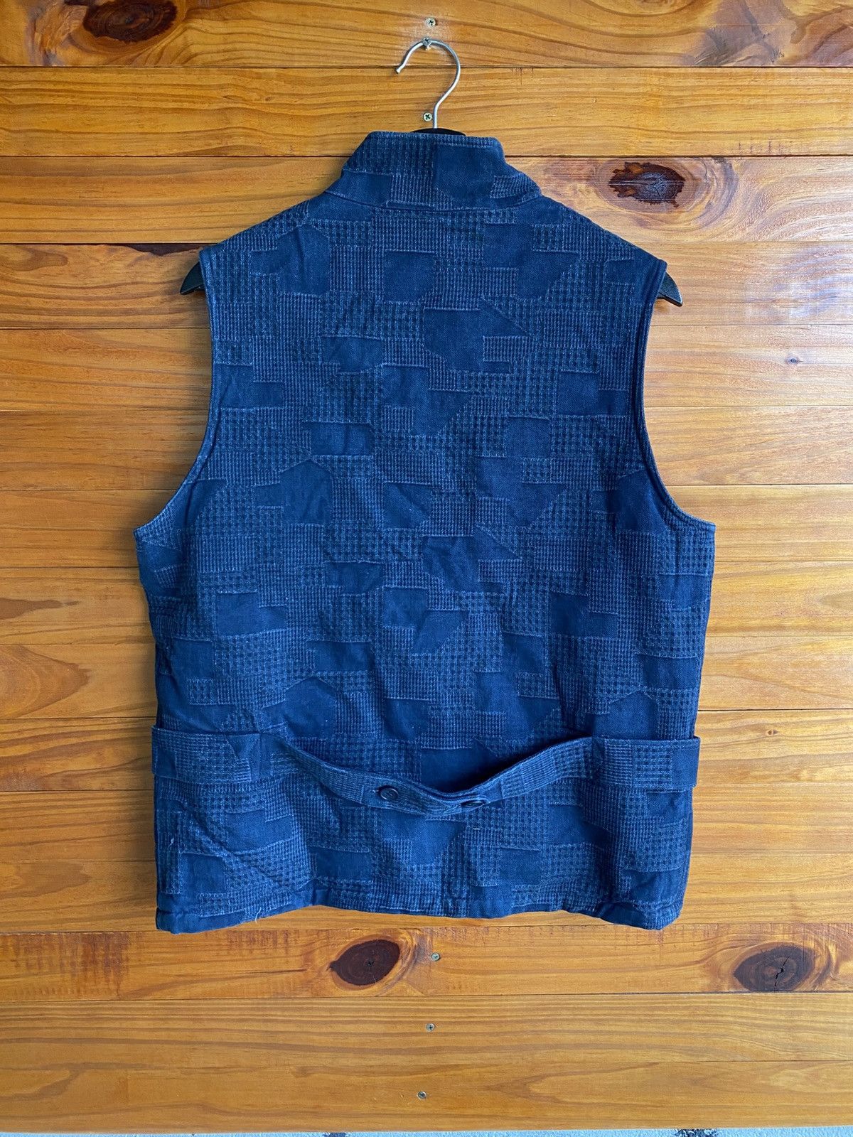 Japanese Brand Vintage Eddy Indigo Patchwork Vest – Japanese Made Size US M / EU 48-50 / 2 - 10 Thumbnail