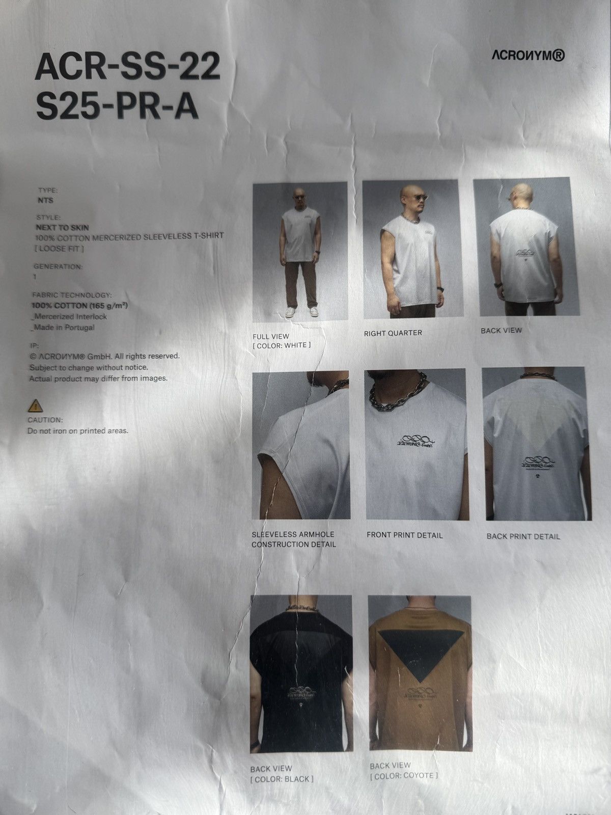 Acronym 🔥🔥 Acronym White Tank Top Size US M / EU 48-50 / 2 - 12 Thumbnail