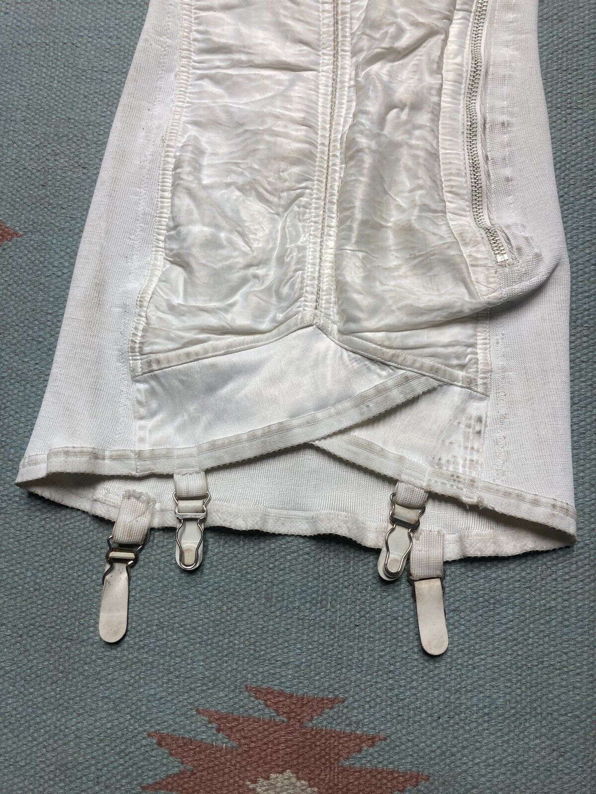 Vintage 50s Lewella Garter Belt Under Garment Lingerie Girdle glide Size ONE SIZE - 2 Thumbnail