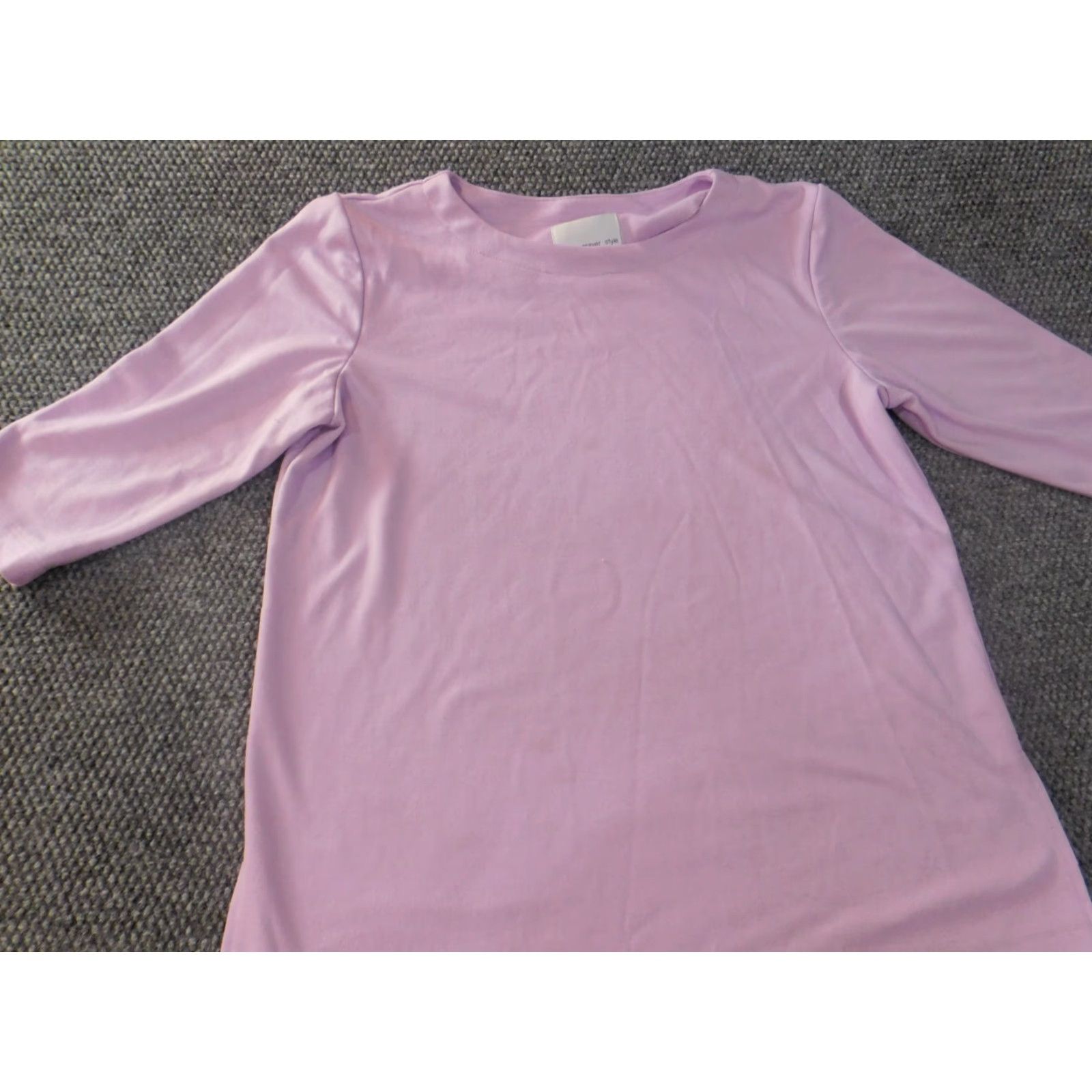 Vintage Susan Graver Blouse Shirt Womens M Purple Knit Polyester Rayon V-Neck Pullover Stretch Casual Shirt Size M / US 6-8 / IT 42-44 - 5 Thumbnail