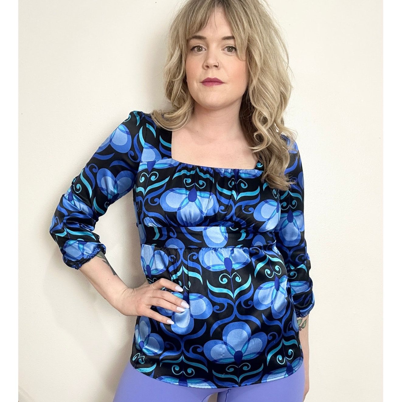 Other Y2K Silky Square Neck Milkmaid Top Size M / US 6-8 / IT 42-44 - 1 Thumbnail