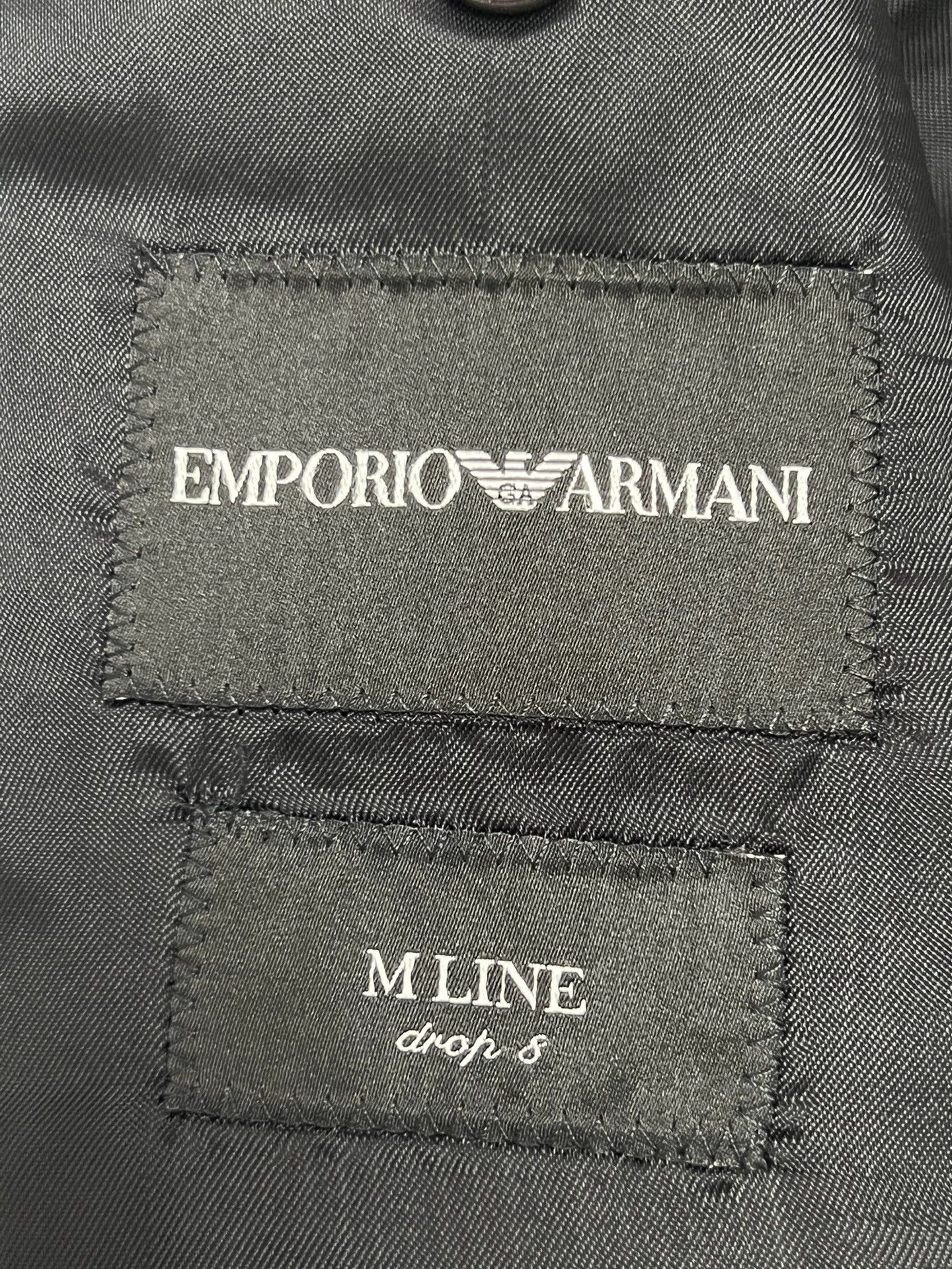 Emporio Armani Emporio Gray Wool Suit Men's 54 Double Vent Peak Lapel Size 54R - 4 Thumbnail
