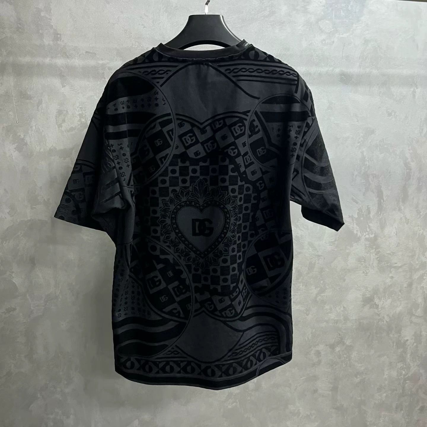 Dolce & Gabbana Dolce&Gabbana Black Pattern Print Round Neck T-Shirt Size US XXS / EU 40 - 5 Thumbnail
