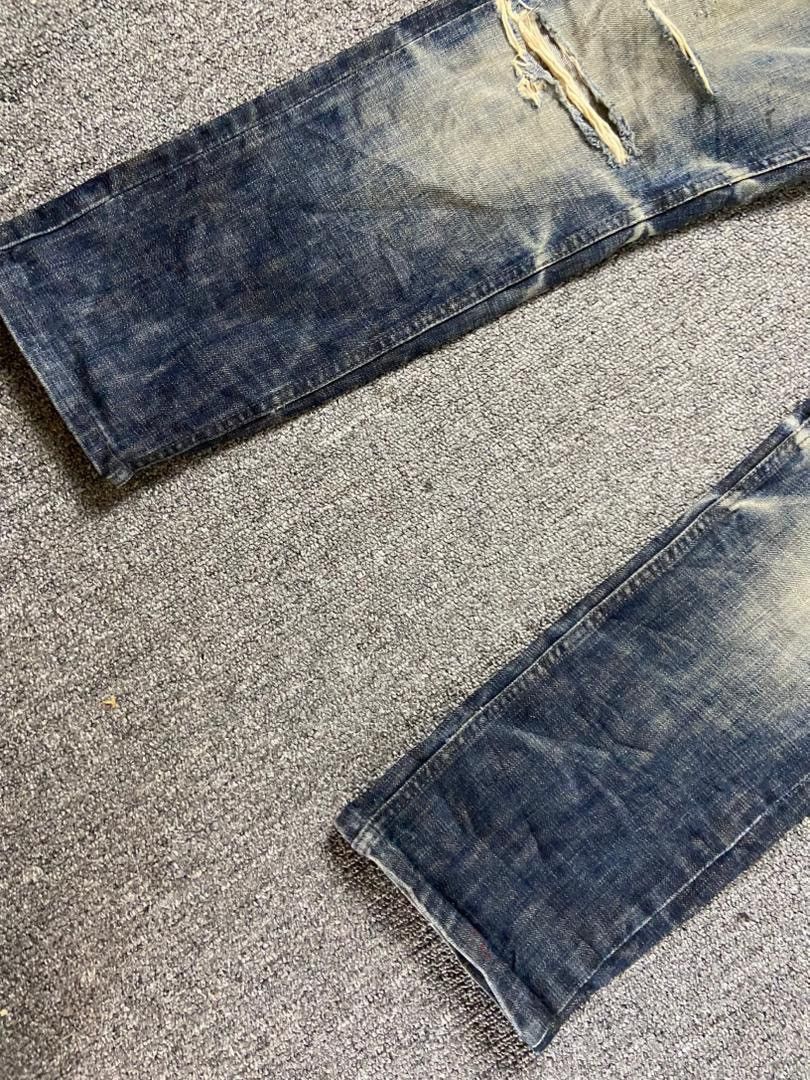 Japanese Brand DIGREEN Distressed Ripped Denim Jeans (192) Size US 33 - 8 Thumbnail
