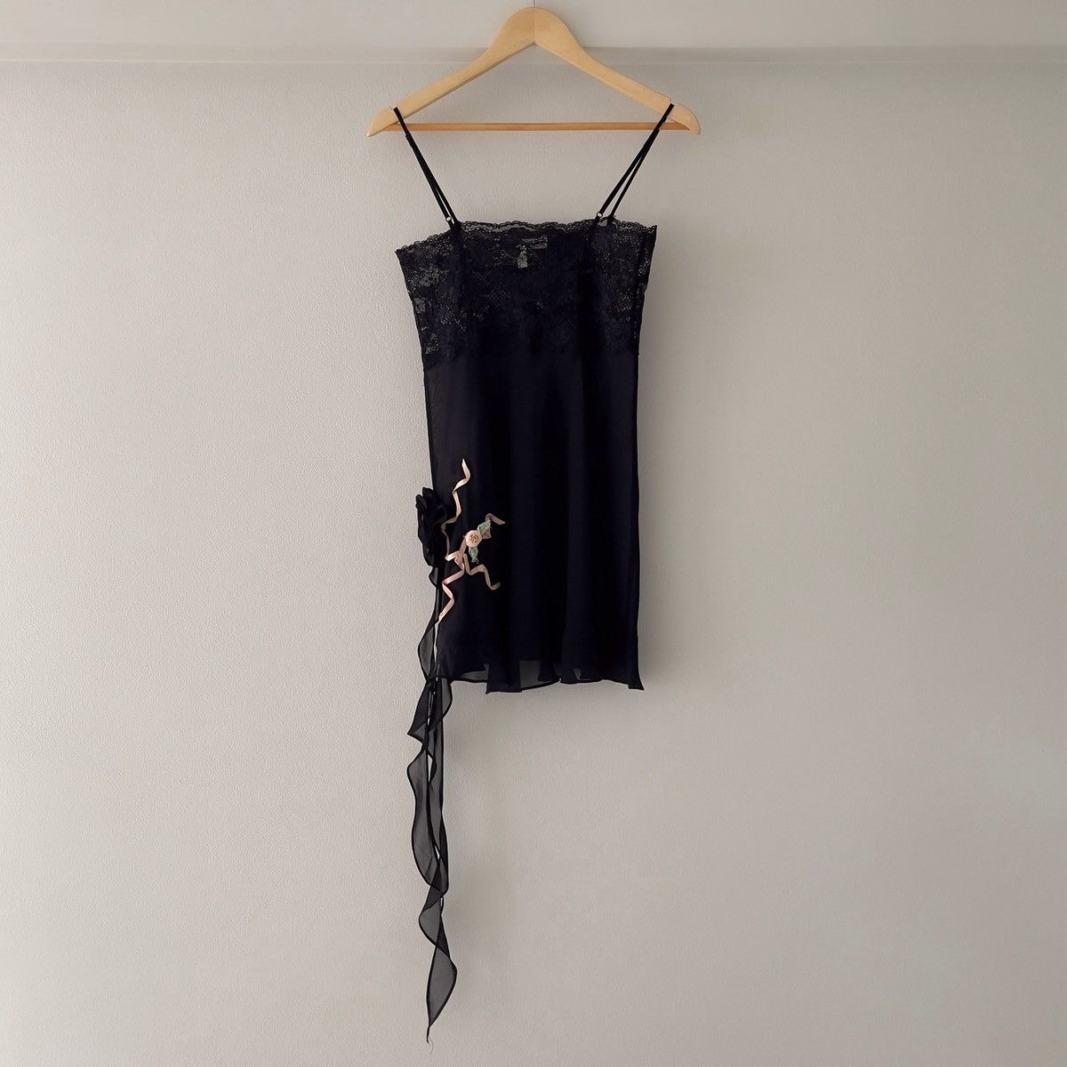 Victoria's Secret Romantic Black Chiffon Semi-Sheer Mini Dress (XS-S) Size S / US 4 / IT 40 - 16 Thumbnail
