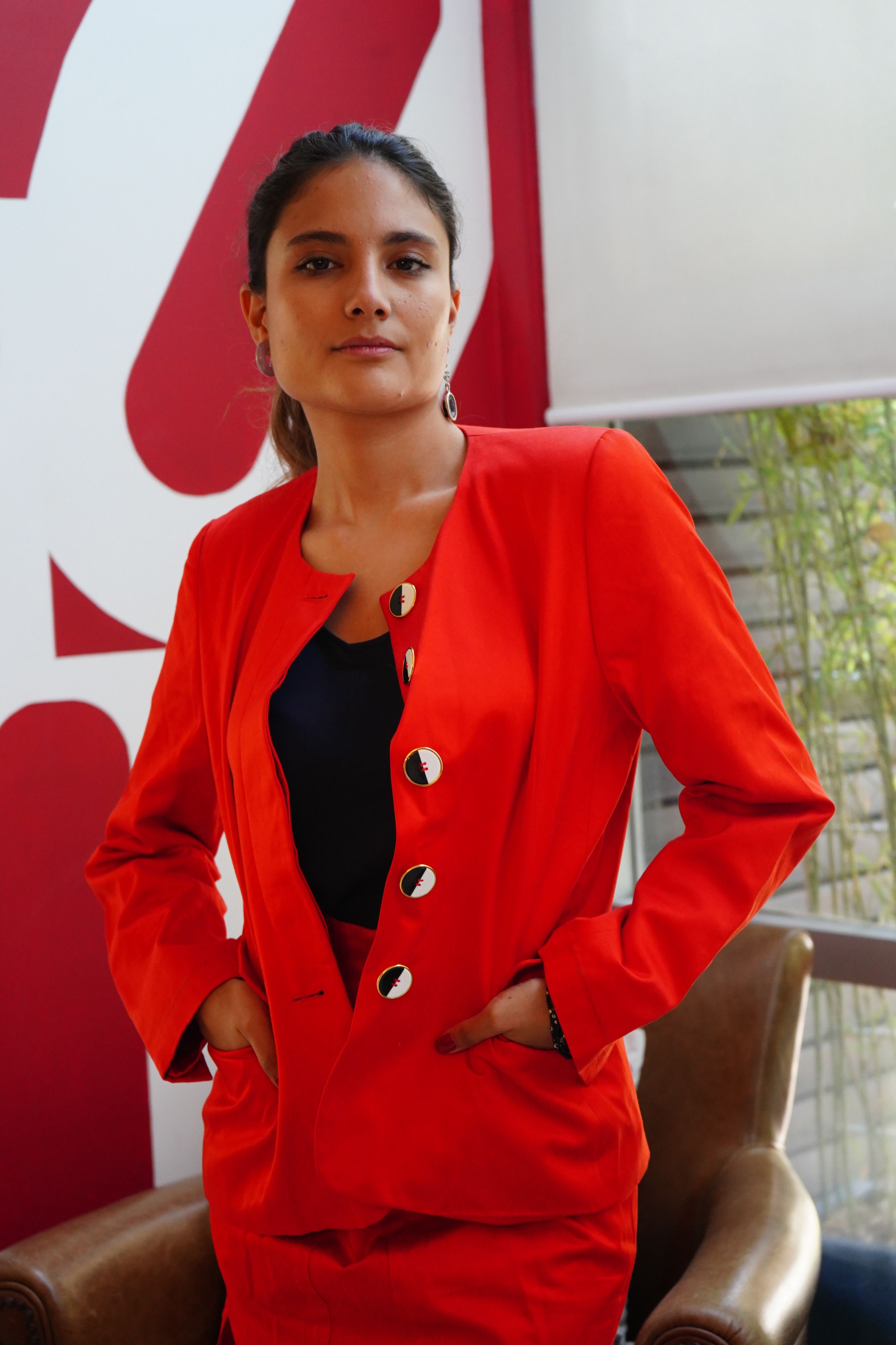 Red Escada Suit