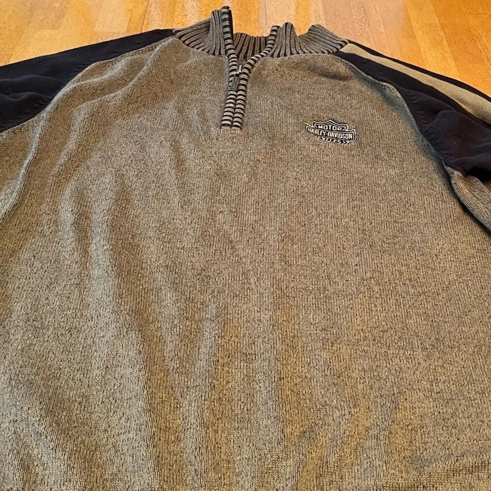 Harley Davidson Harley Davidson partial zip sweater, size XL Size US XL / EU 56 / 4 - 1 Thumbnail