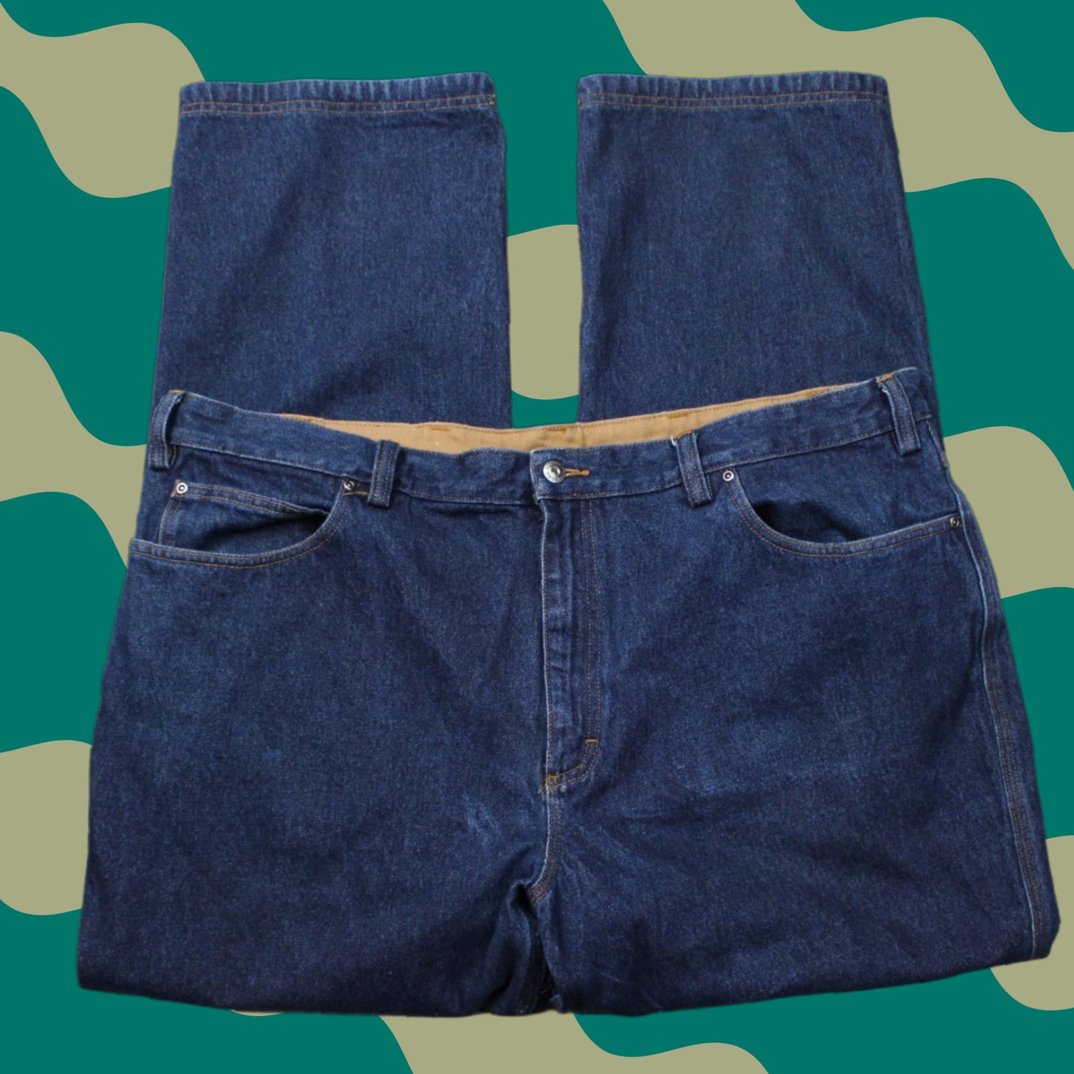 Vintage Duluth Mens Jeans 46x32 Blue Relaxed Straight 5-Pocket Denim Cotton Stretch Vintage No N/A Size US 30 / EU 46 - 1 Thumbnail