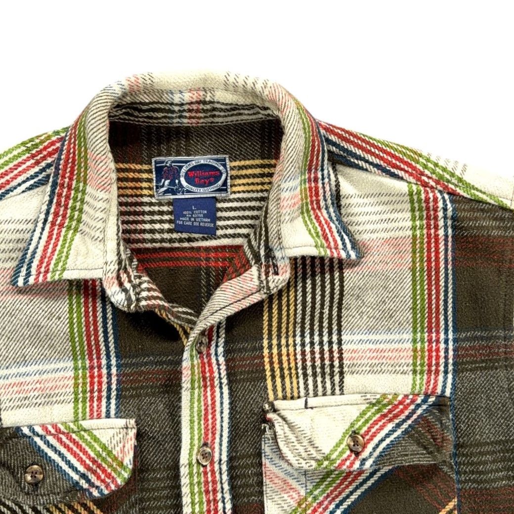 Vintage VINTAGE Williams Bay Shirt Adult LARGE Brown Plaid Flannel 90s Button-Up Long Sleeve Mens Size US L / EU 52-54 / 3 - 2 Thumbnail