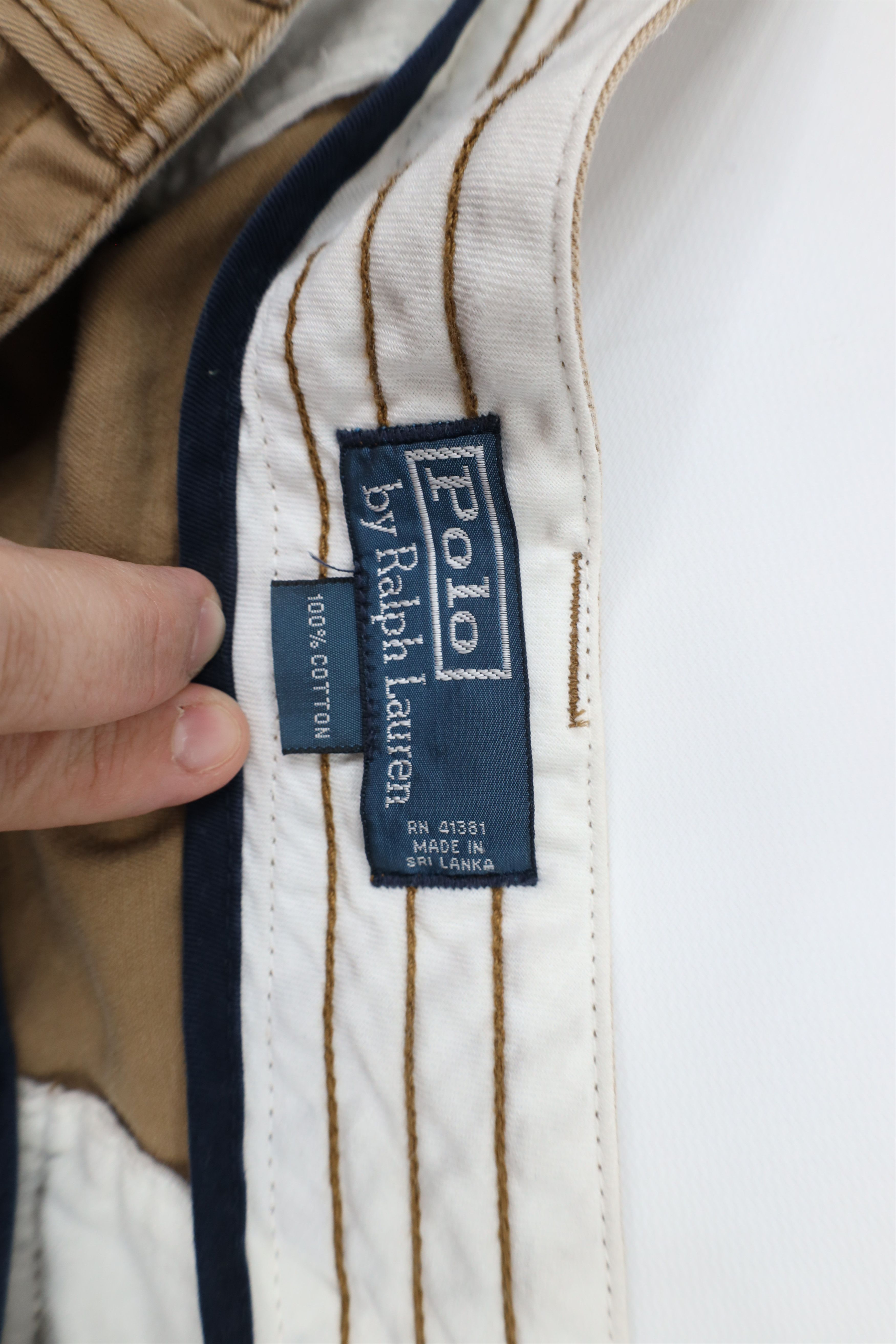 Ralph Lauren × Vintage Vintage 90s Ralph Lauren Heavyweight Shorts Brown Cotton Size US 42 / EU 58 - 6 Thumbnail