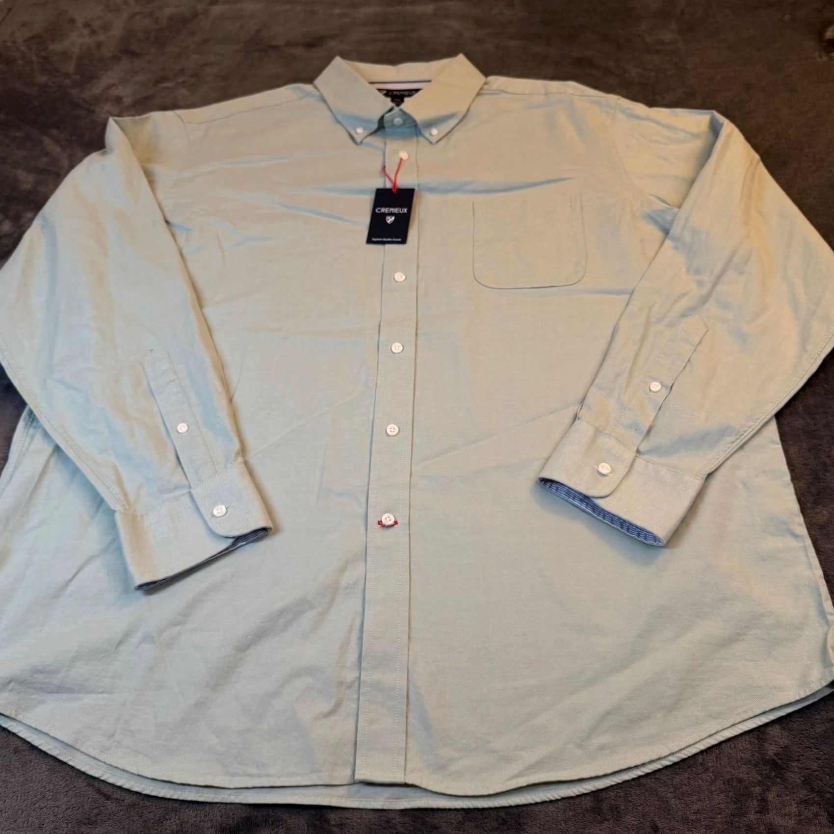 Cremieux Cremieux Button Down Shirt Mens XXL Sage Green Stretch Cotton Oxford NWT Size US XXL / EU 58 / 5 - 3 Thumbnail