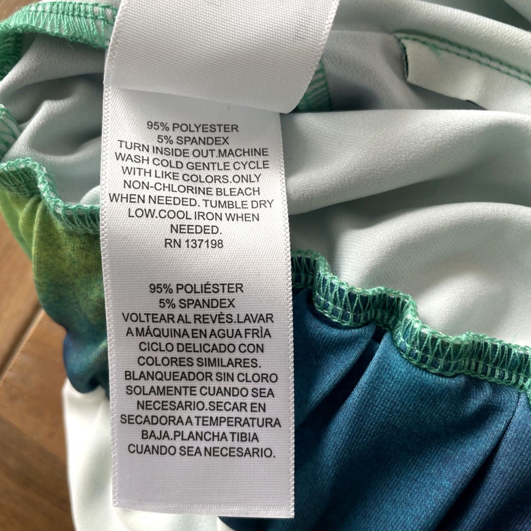 Parker Parker Jumpsuit Women's 1X Long Sleeve Tie Dye V-Neck Wide-Leg Plus Size Green TSJ Size 40" / US 18 - 8 Thumbnail