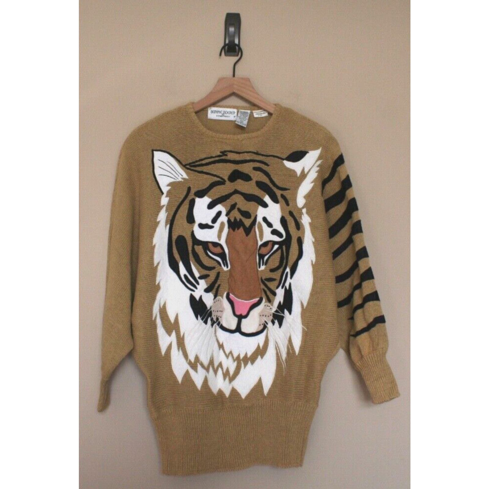 Vintage Vintage Bonnie Boerer Sweater Tan Tiger Medium M 80s 90s Size M / US 6-8 / IT 42-44 - 1 Thumbnail