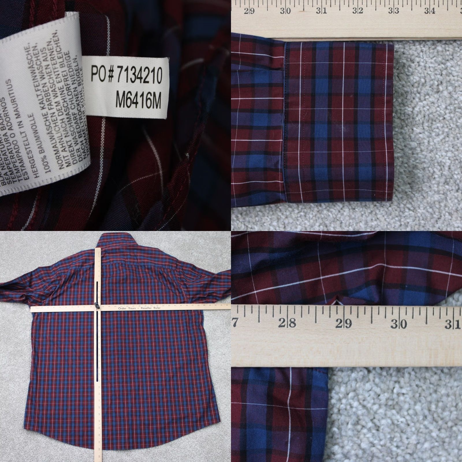 Nautica Nautica Shirt Men 2XL XXL Blue/Red Checkered 100% Cotton Long Sleeve Button Down Shirt Mens 2XL XXL Blue Red Checkered Cotton Button-Up Size US XXL / EU 58 / 5 - 8 Thumbnail