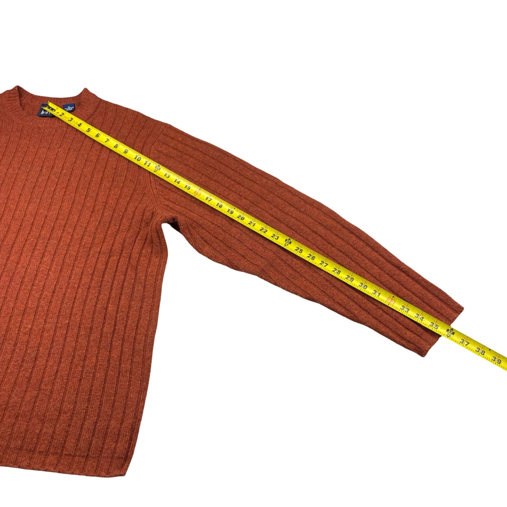 Gap GAP Men’s VTG Ribbed Pullover Sweater Orange XL Chunky-Knit Crew Neck Wool Shirt Size US XL / EU 56 / 4 - 5 Thumbnail