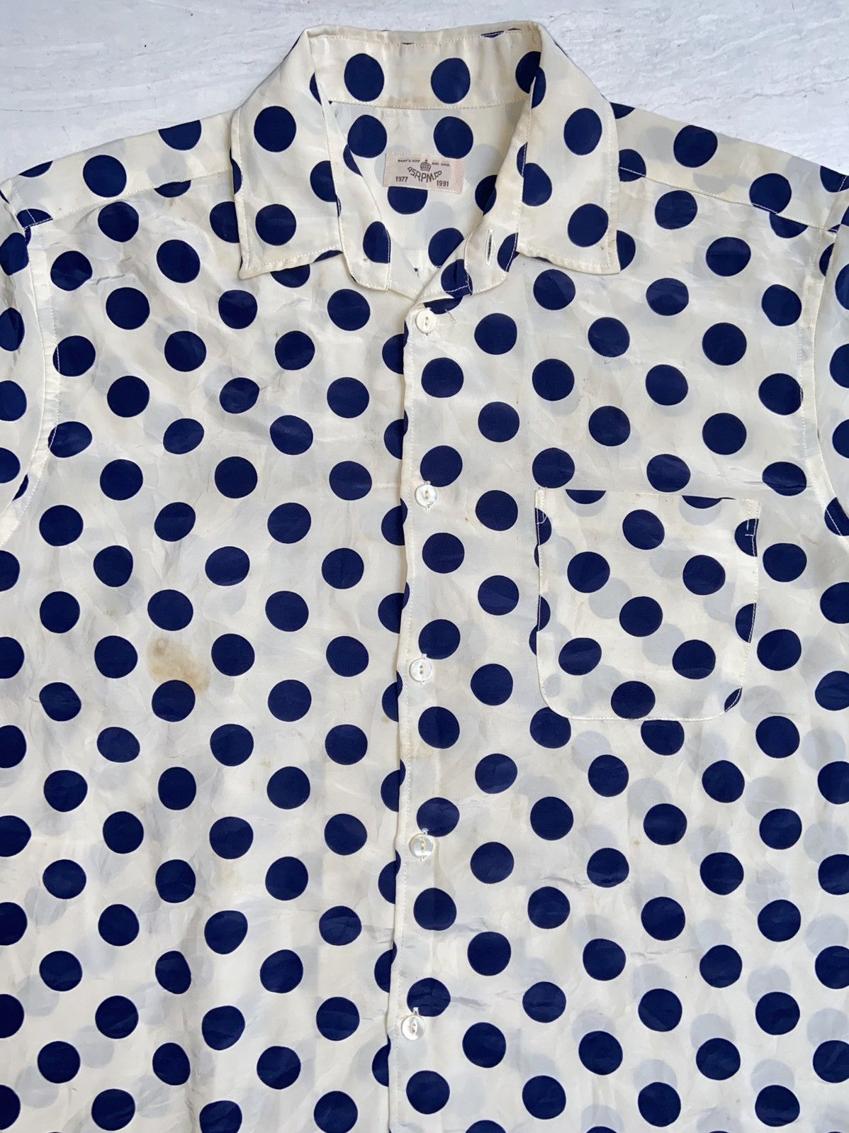 45rpm 45RPM White Shirt Polkadot Patterned Size US L / EU 52-54 / 3 - 4 Thumbnail