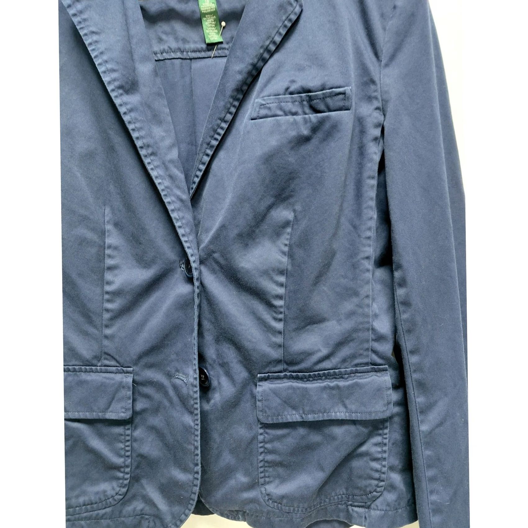 Ralph Lauren Lauren Ralph Lauren Cotton Blazer Blue Women Solid Long Sleeve Size 10 Blazer Size L / US 10 / IT 46 - 3 Thumbnail
