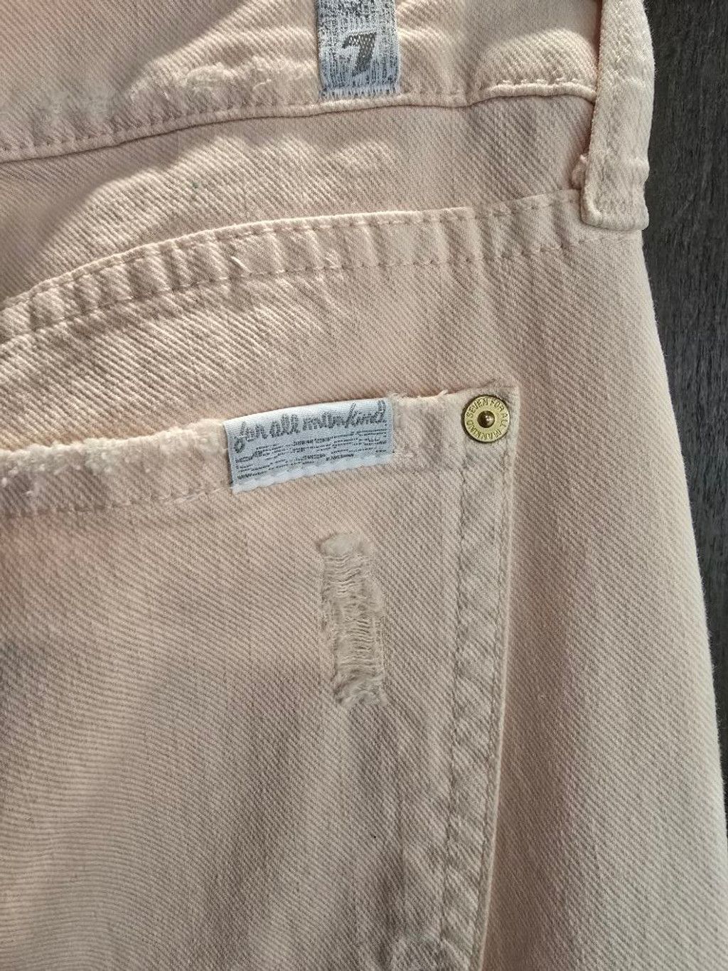7 For All Mankind Women's 7 For All Mankind Pink Denim Jeans Size 30 Never wor Size 30" / US 8 / IT 44 - 3 Thumbnail