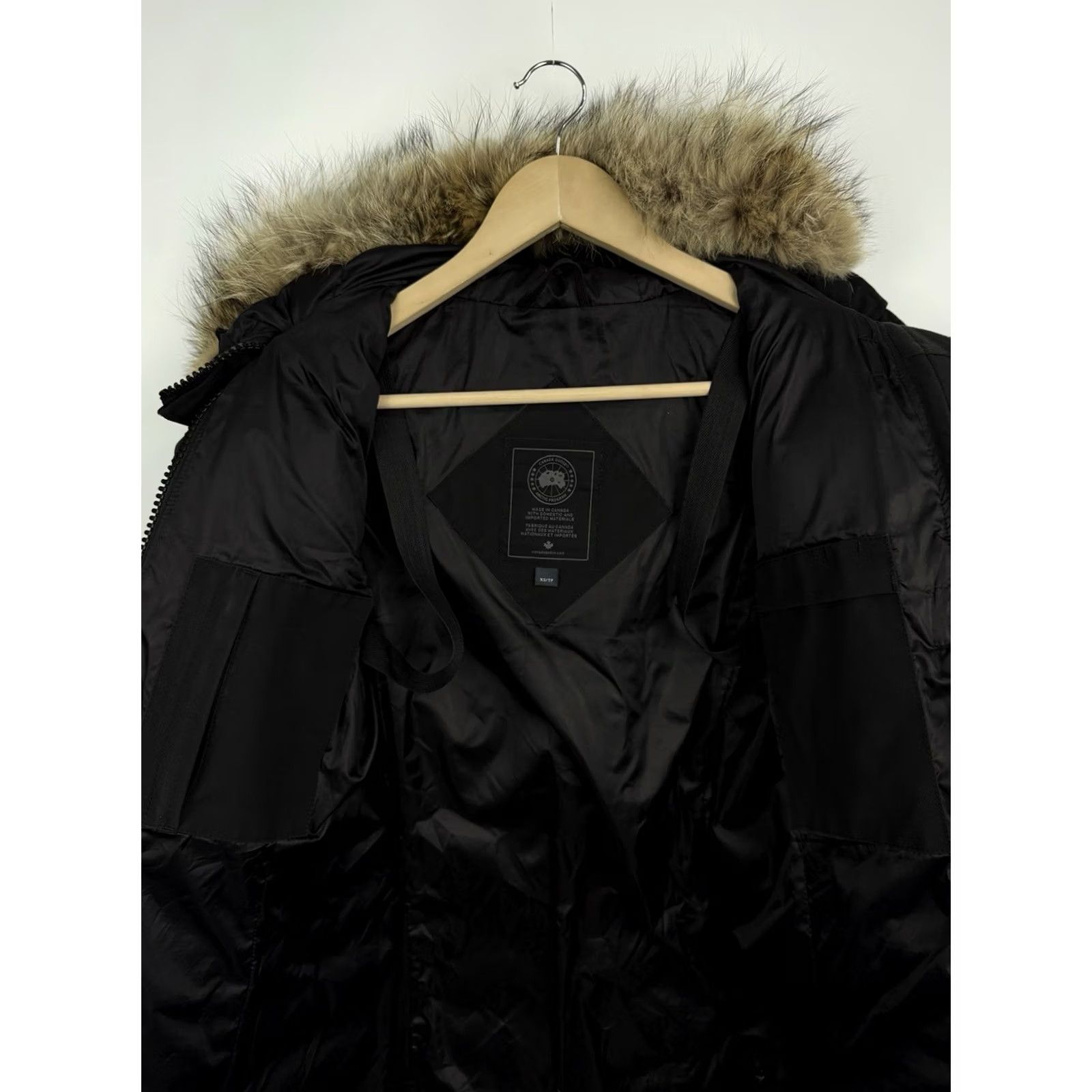 Canada Goose VINTAGE Canada Goose Lorette Parka Fur Hood Made in Canada XS Womens Black Down Size XS / US 0-2 / IT 36-38 - 7 Thumbnail