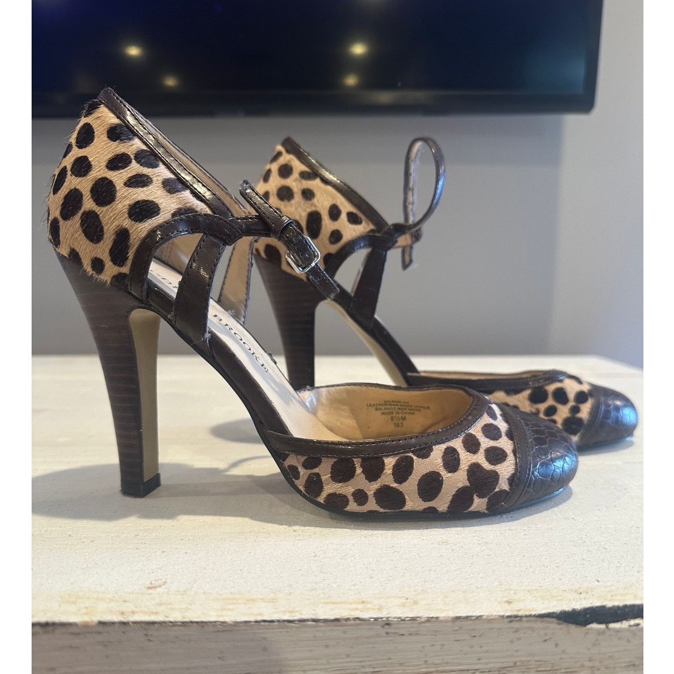 Other Audrey Brook High Heel Leopard Pony Hair Leather Shoes 6.5 Size US 6.5 / IT 36.5 - 2 Thumbnail