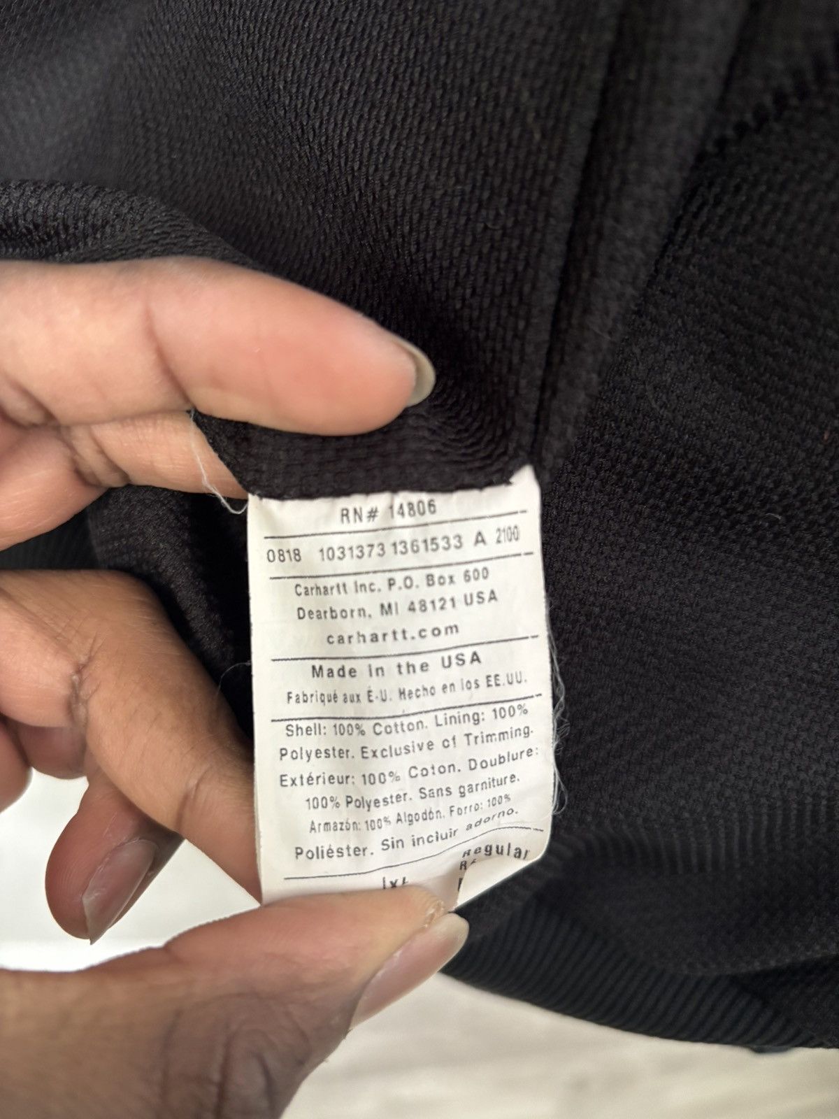 Carhartt Carhartt Black Hooded Jacket Size US XL / EU 56 / 4 - 8 Thumbnail