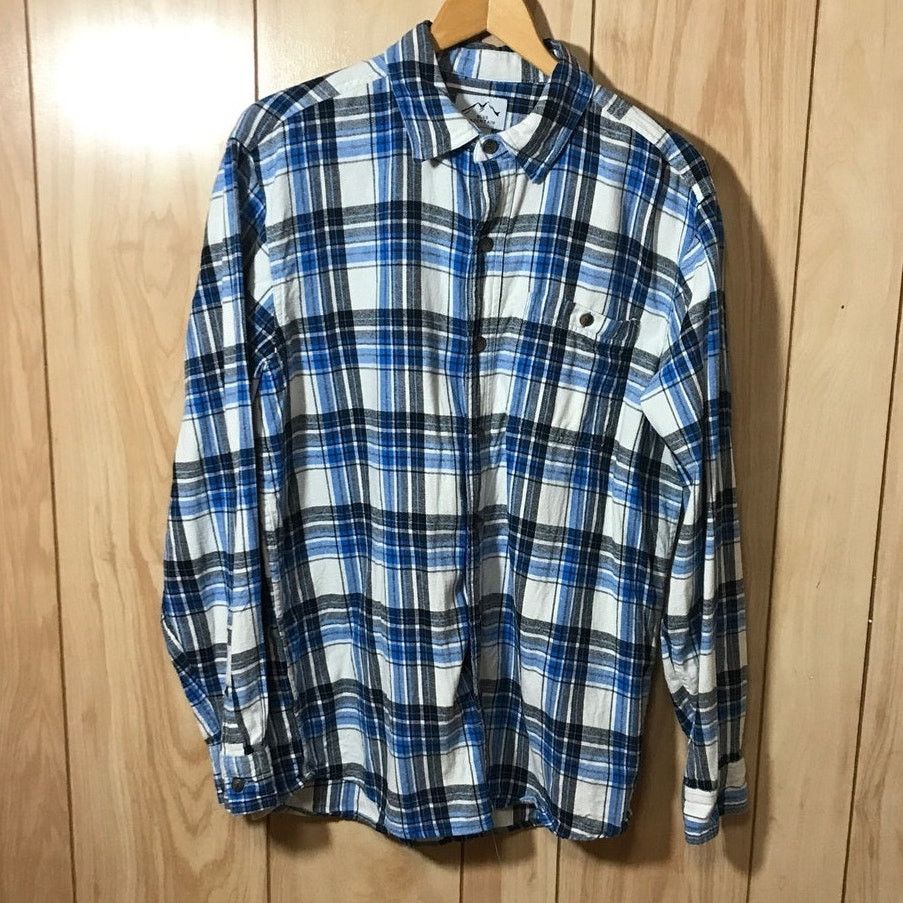 Other Blue Mountain Plaid Collared Long Sleeve Flannel Shirt MD Size US M / EU 48-50 / 2 - 1 Thumbnail