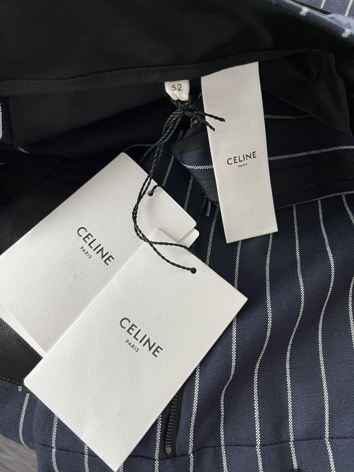 Celine × Hedi Slimane Rare Super Runway Brand New Celine by Hedi Wool Striped Pant Size US 34 / EU 50 - 5 Thumbnail